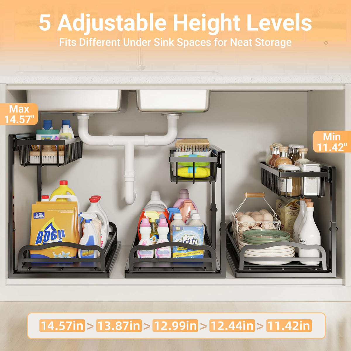 2 Pack Under Sink Organizer (2 Count)