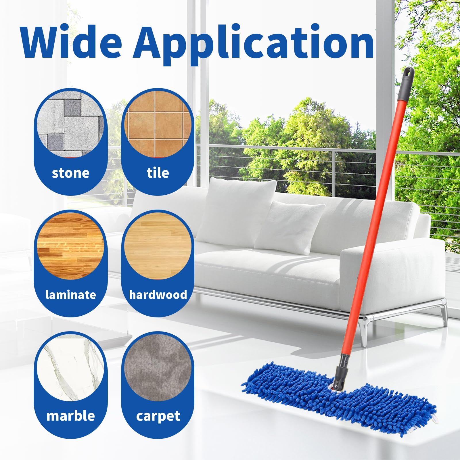 4 Pack Mop Heads Replacements Compatible with O (4 Count) - ModHome Supplies