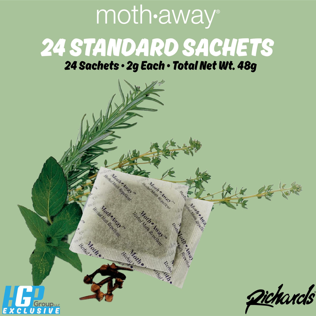 Homewares Moth Away Sachets (24 Count)