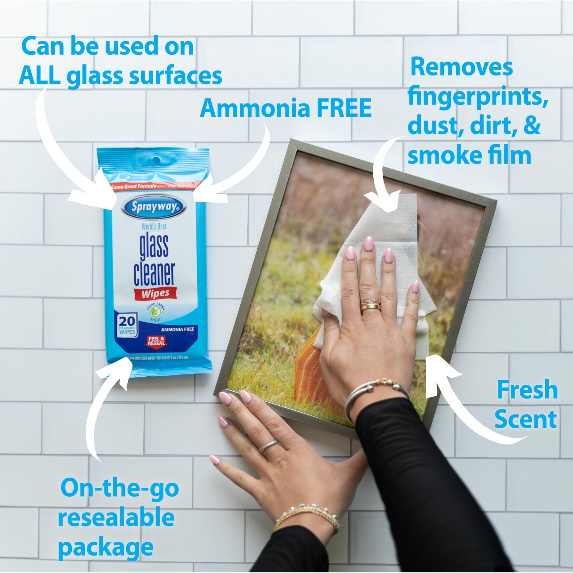 Glass Cleaner Wipes (20 Count) - ModHome Supplies