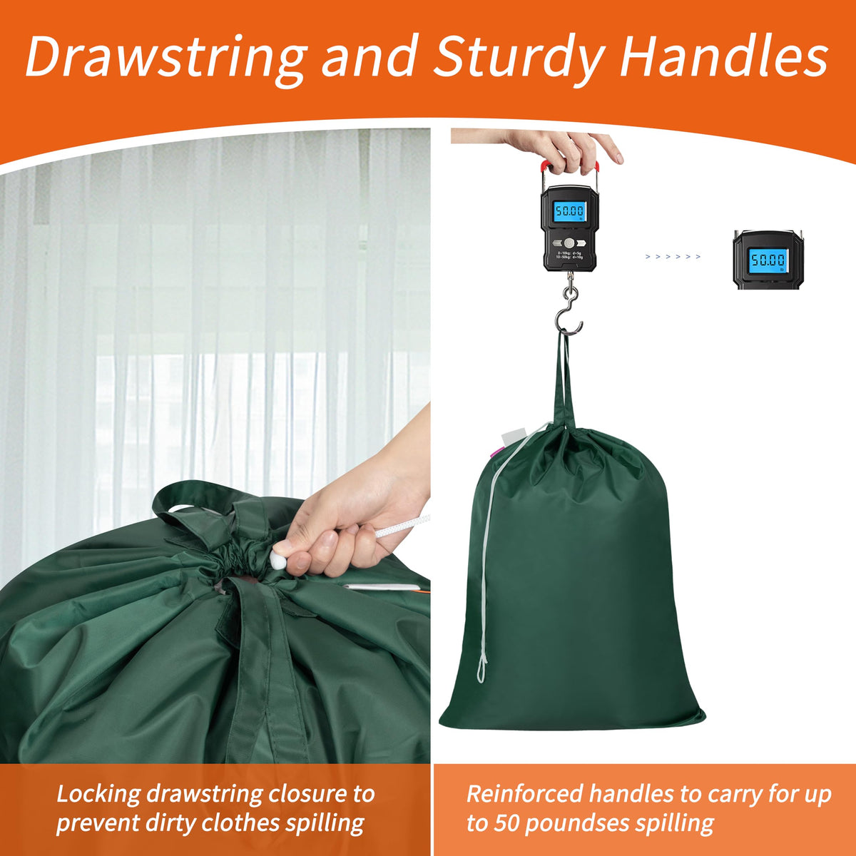 Extra Heavy Duty Laundry Bag with Handles