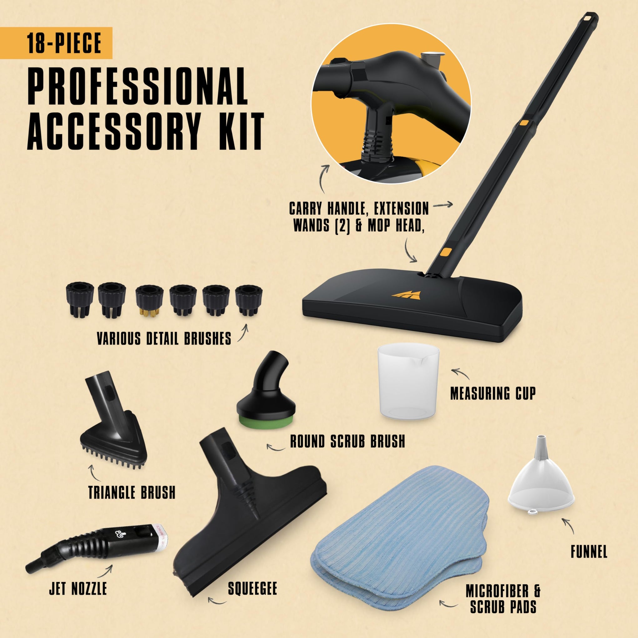 MC1275 Heavy Duty Steam Cleaner