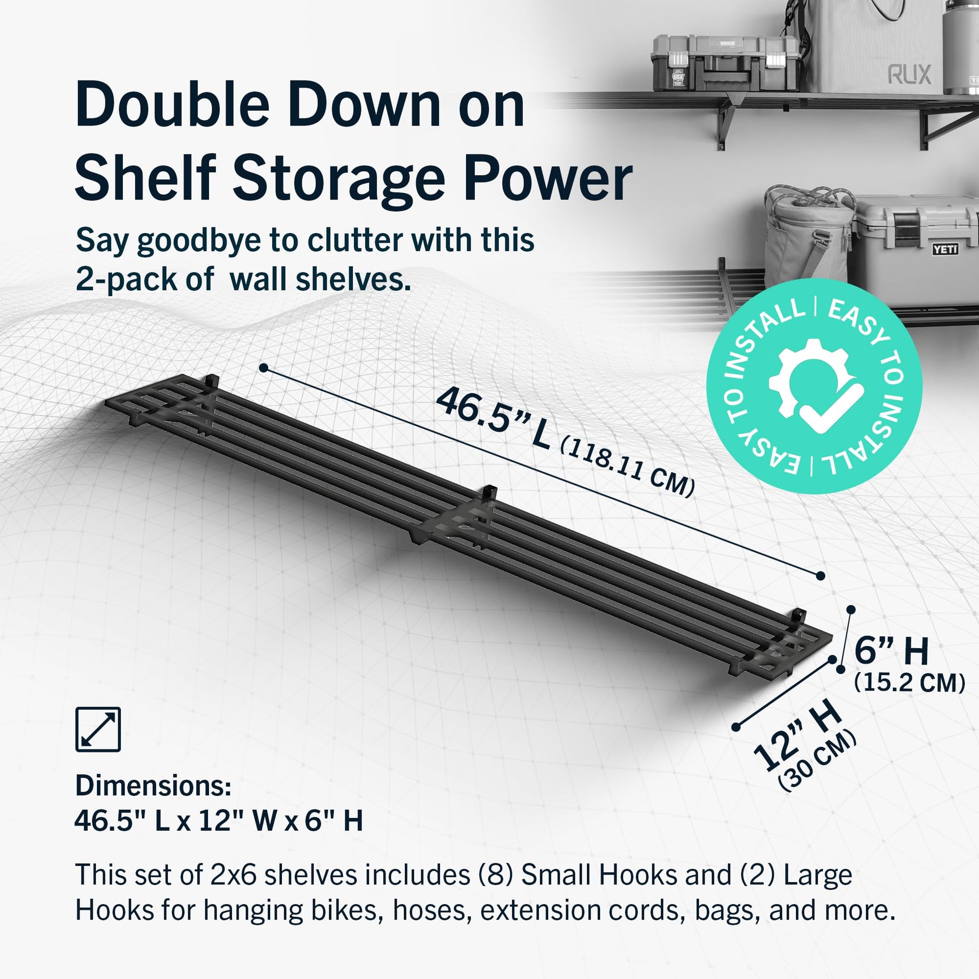 Garage Wall Shelf (2 Count)