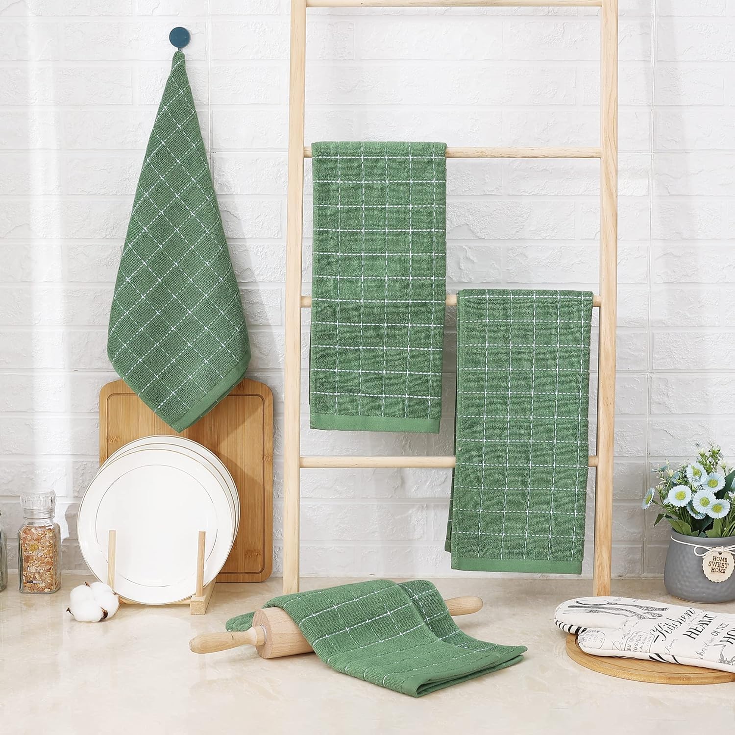 100% Cotton Terry Kitchen Towels (18 Count)