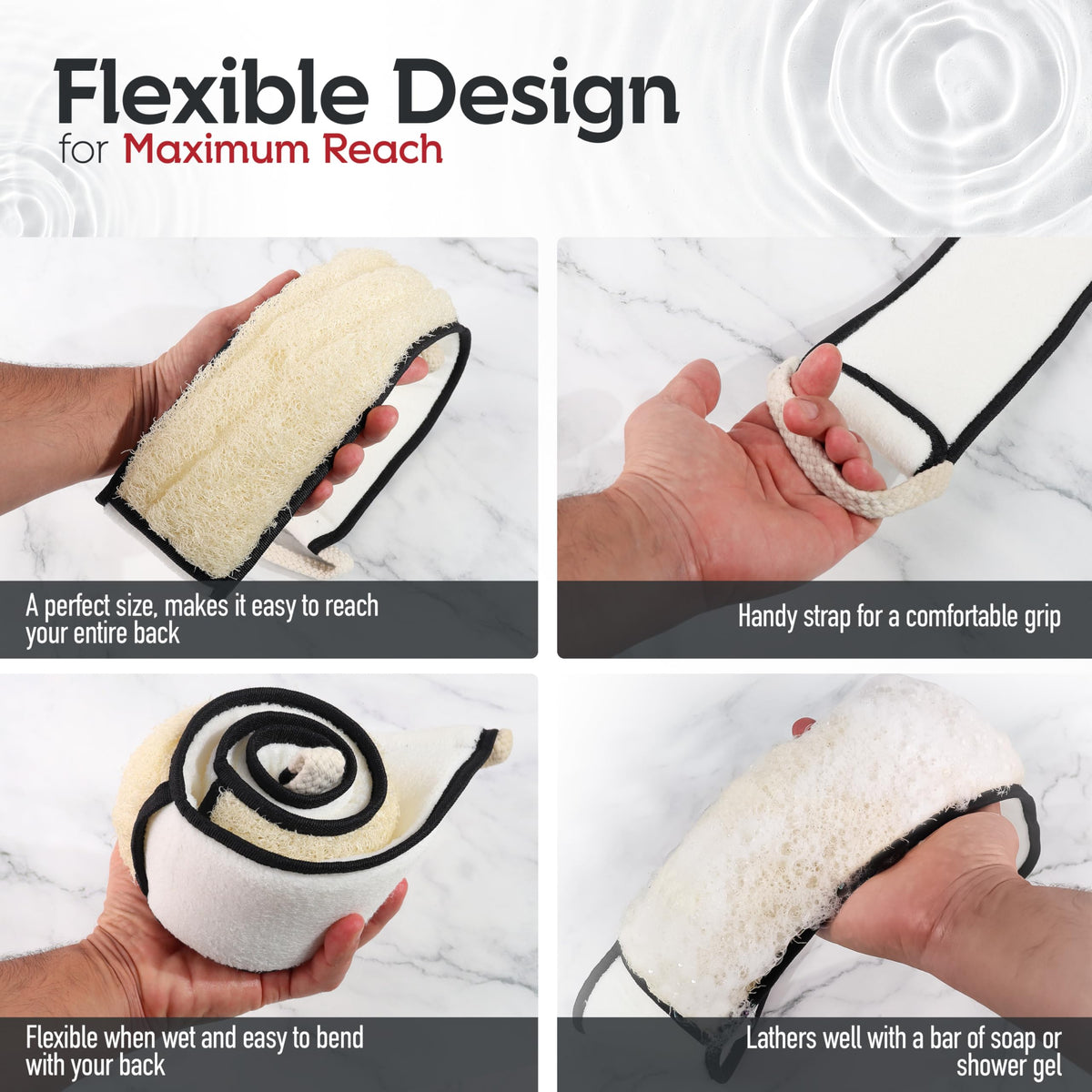 Men's Back Scrubber for Shower