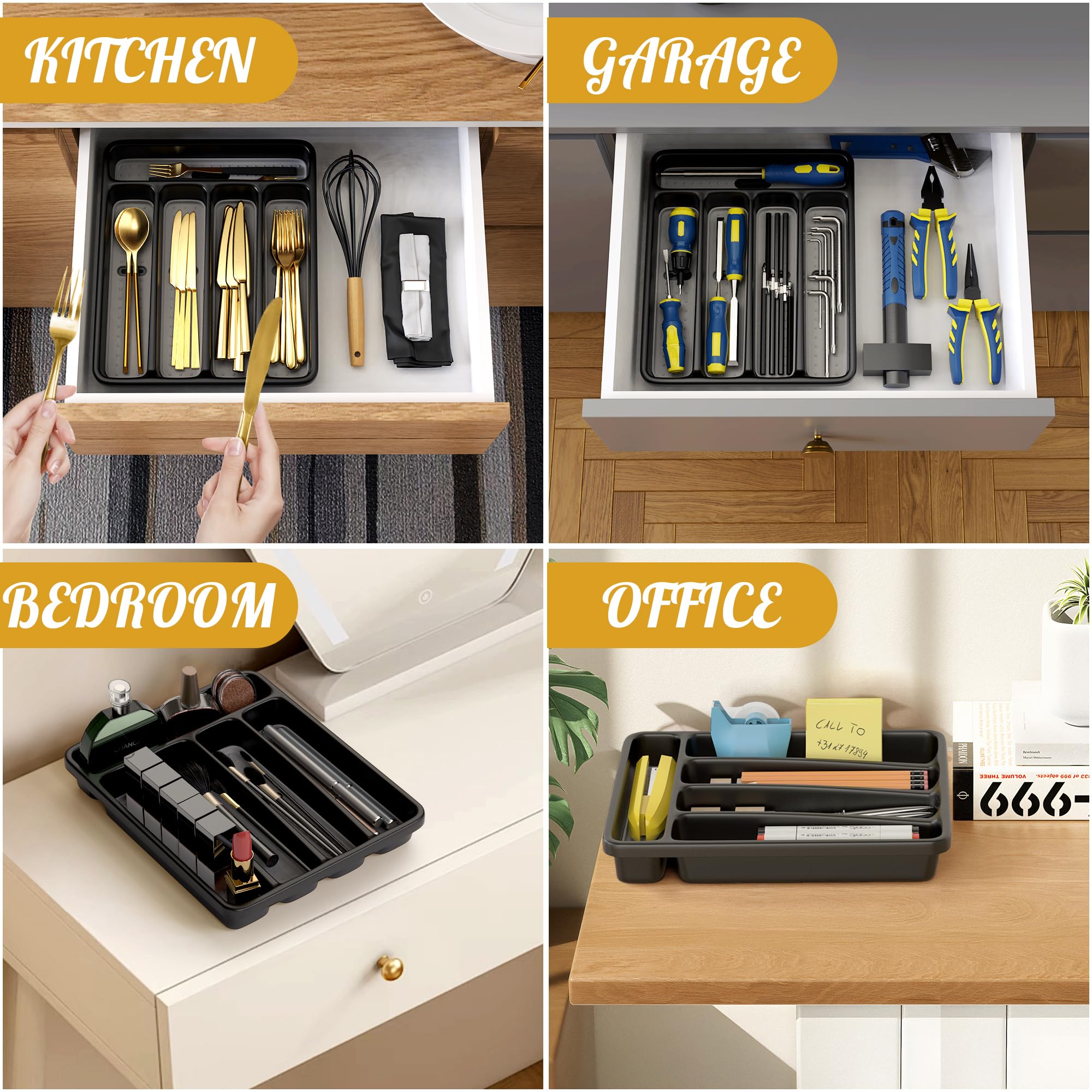 Silverware Organizer for Kitchen Drawer