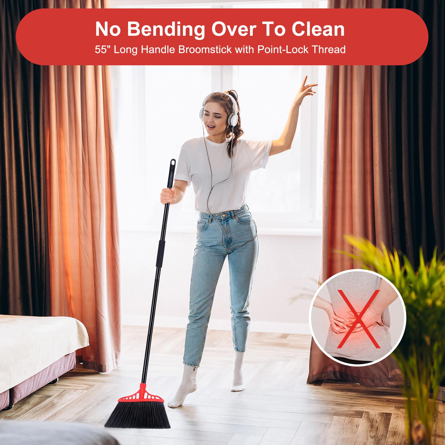 Heavy Duty Broom Commercial Indoor