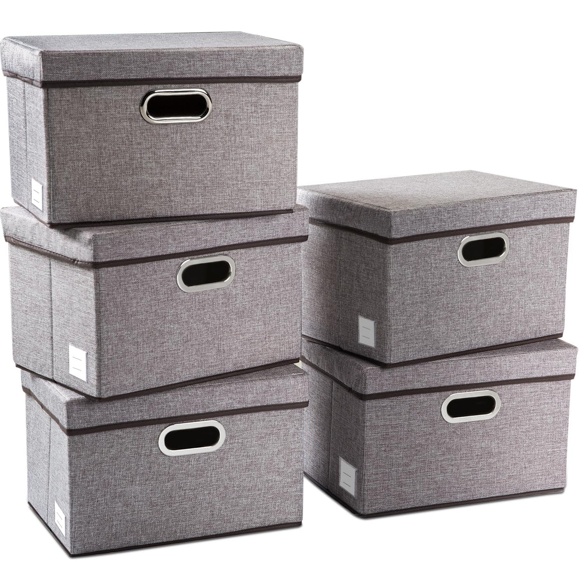 Collapsible Storage Containers with Lids [5 (5 Count)