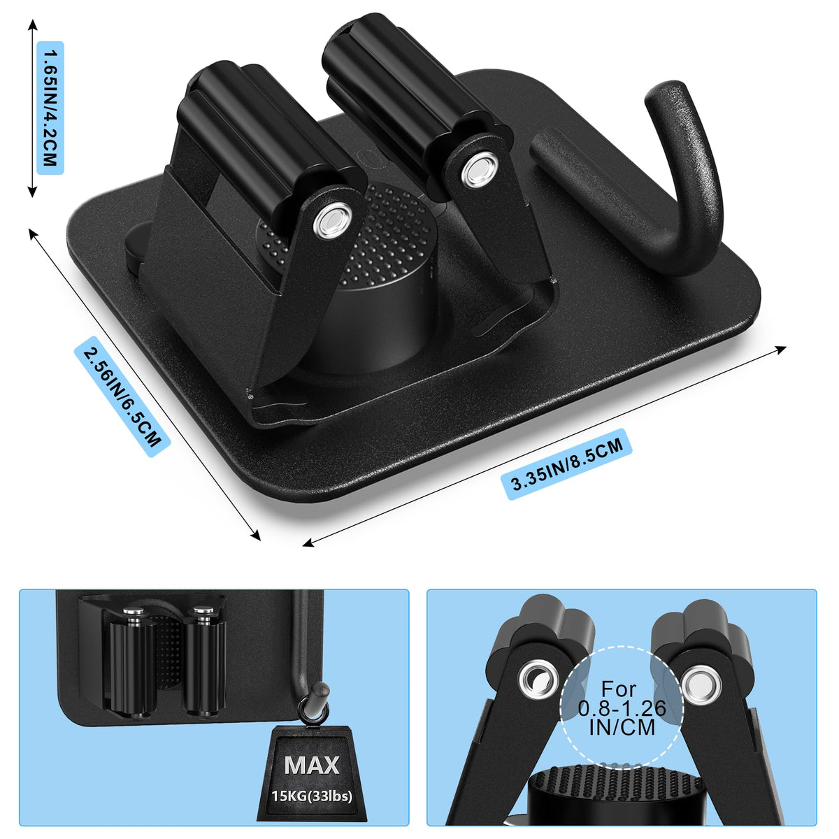 4 Pack Broom Holder Wall Mount (4 Count)