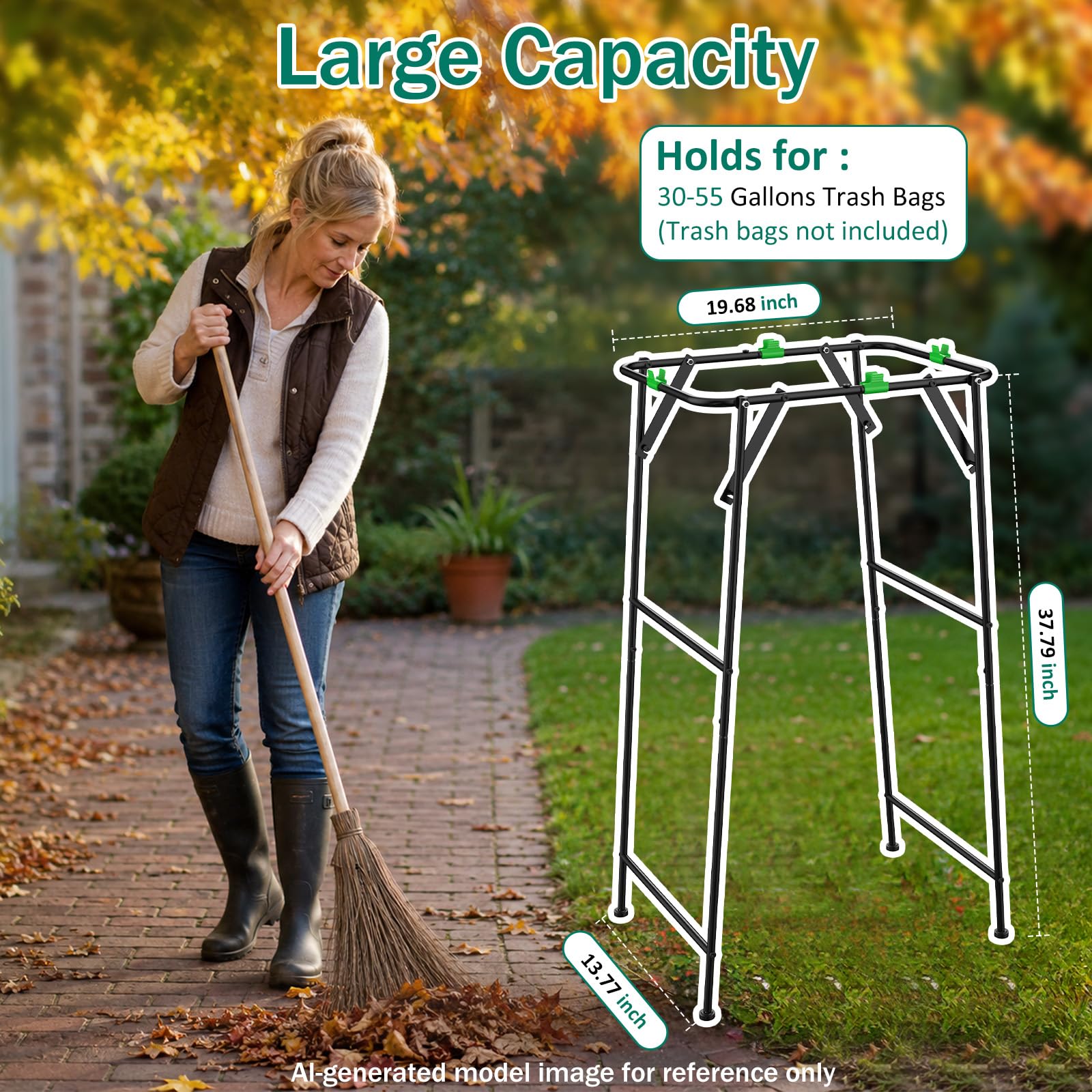 Foldable Trash Bag Holder Stand