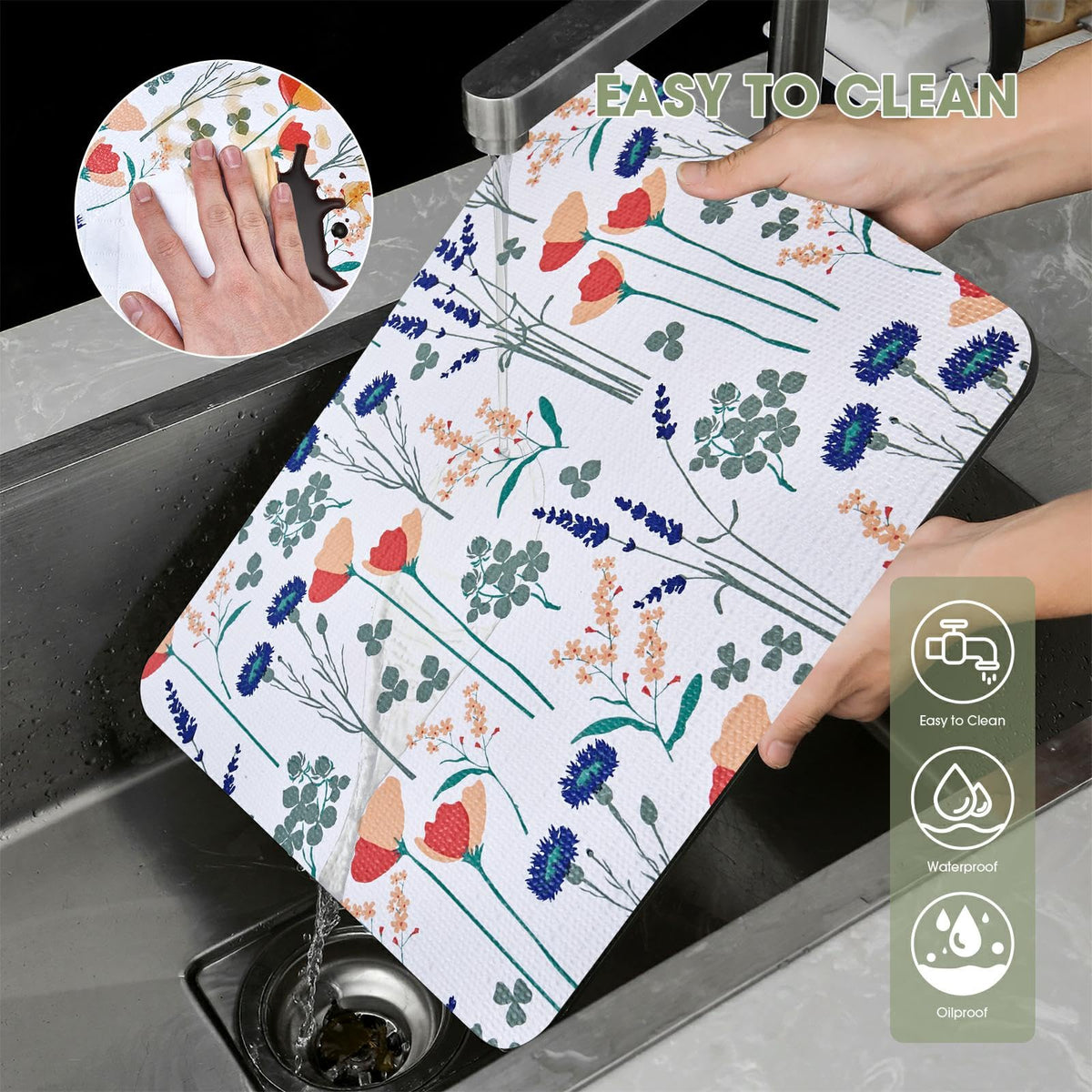 Floral Kitchen Cabinet Shelf Liner (240 Sq Ft)