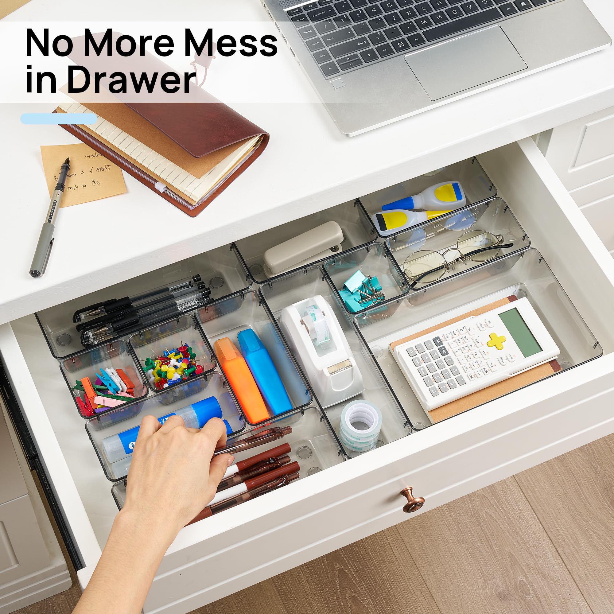 25 Pack Plastic Drawer Organizers with Non (25 Count)