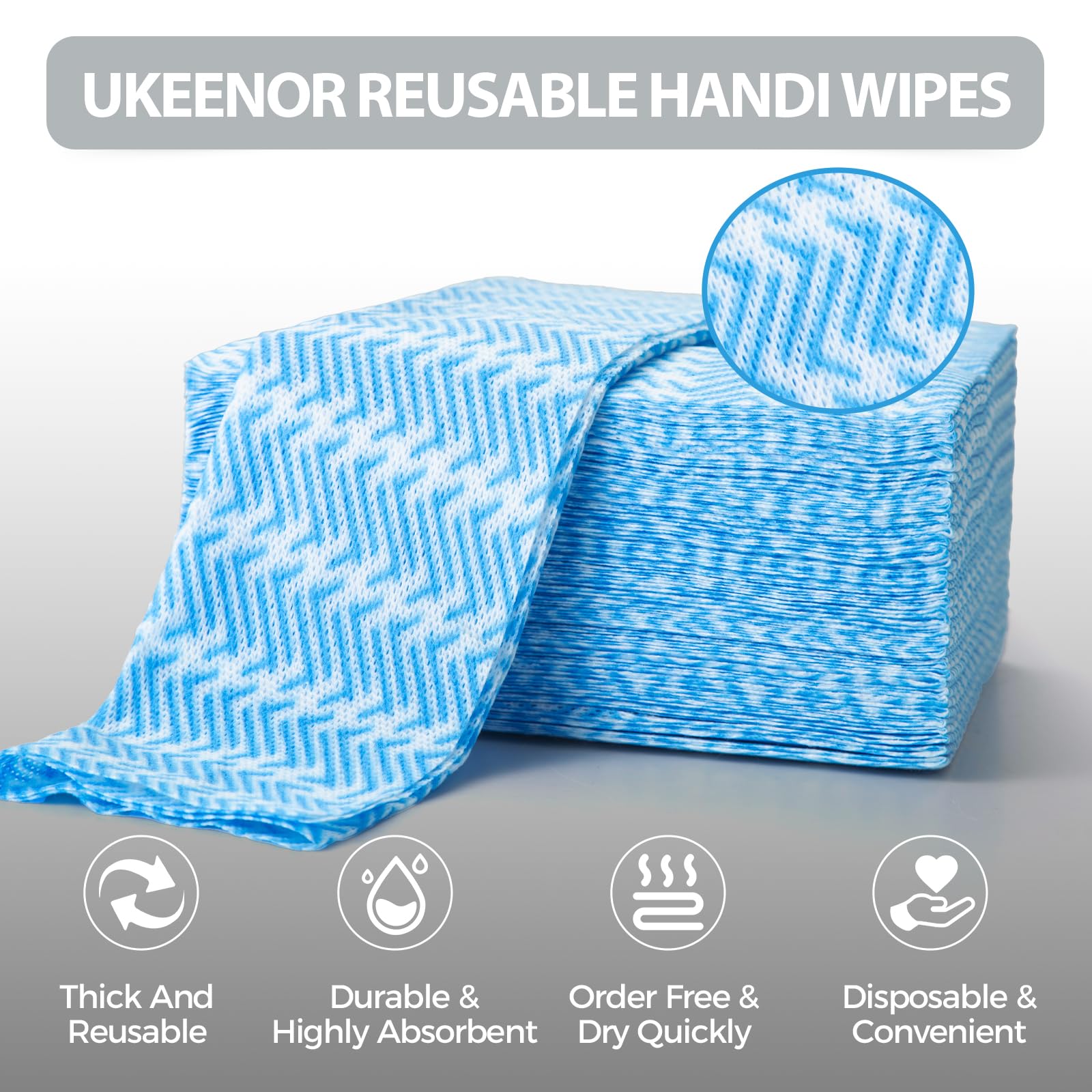 Disposable Cleaning Cloths Dry Handi Wipes Reusable Dish Cloths Multi Use Reusable Cleaning Towels (40 Count)