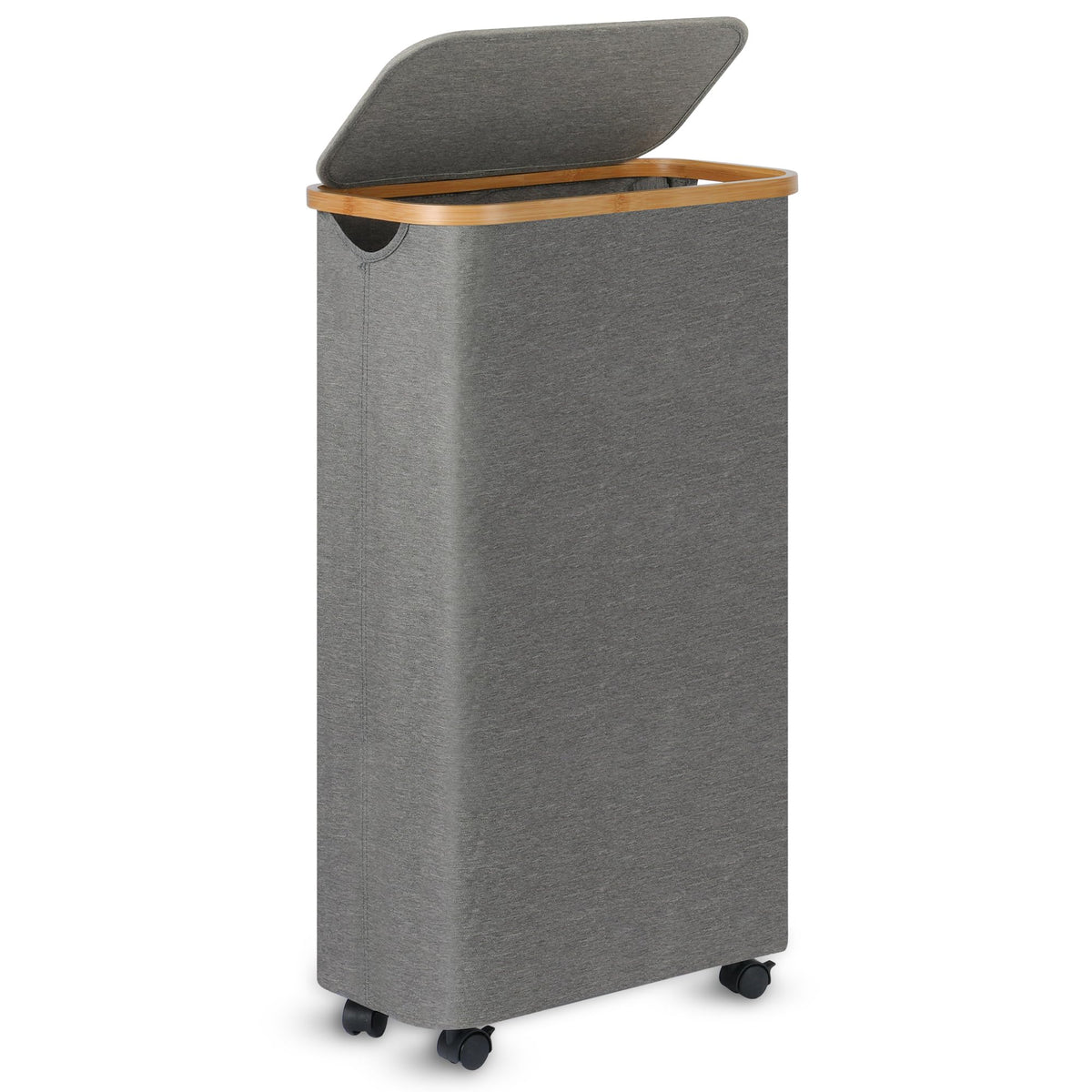Slim Laundry Basket with Wheels
