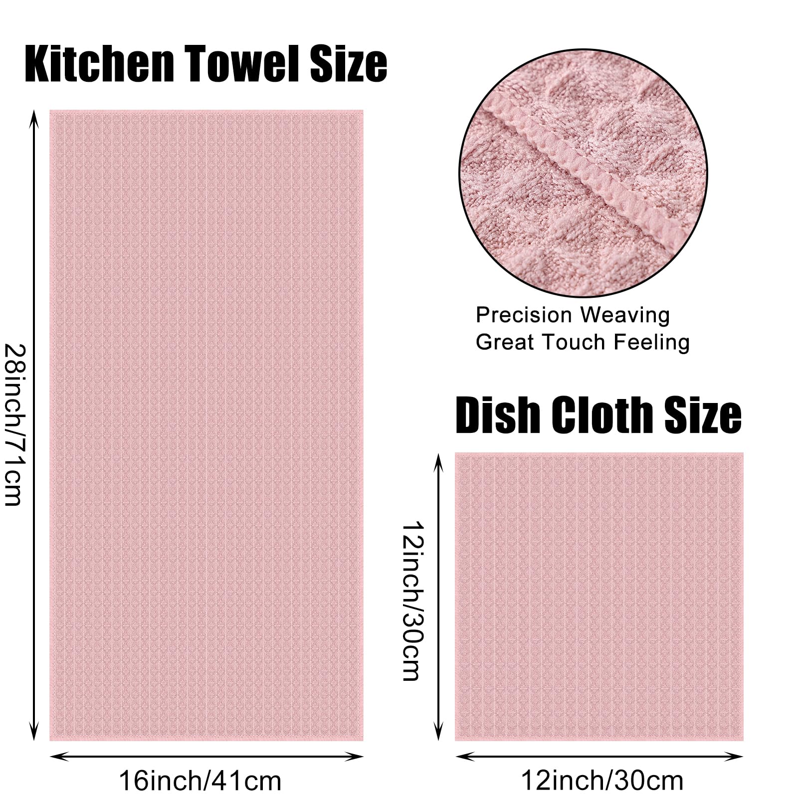 Microfiber Kitchen Towels and Dishcloths Sets (12 Count)