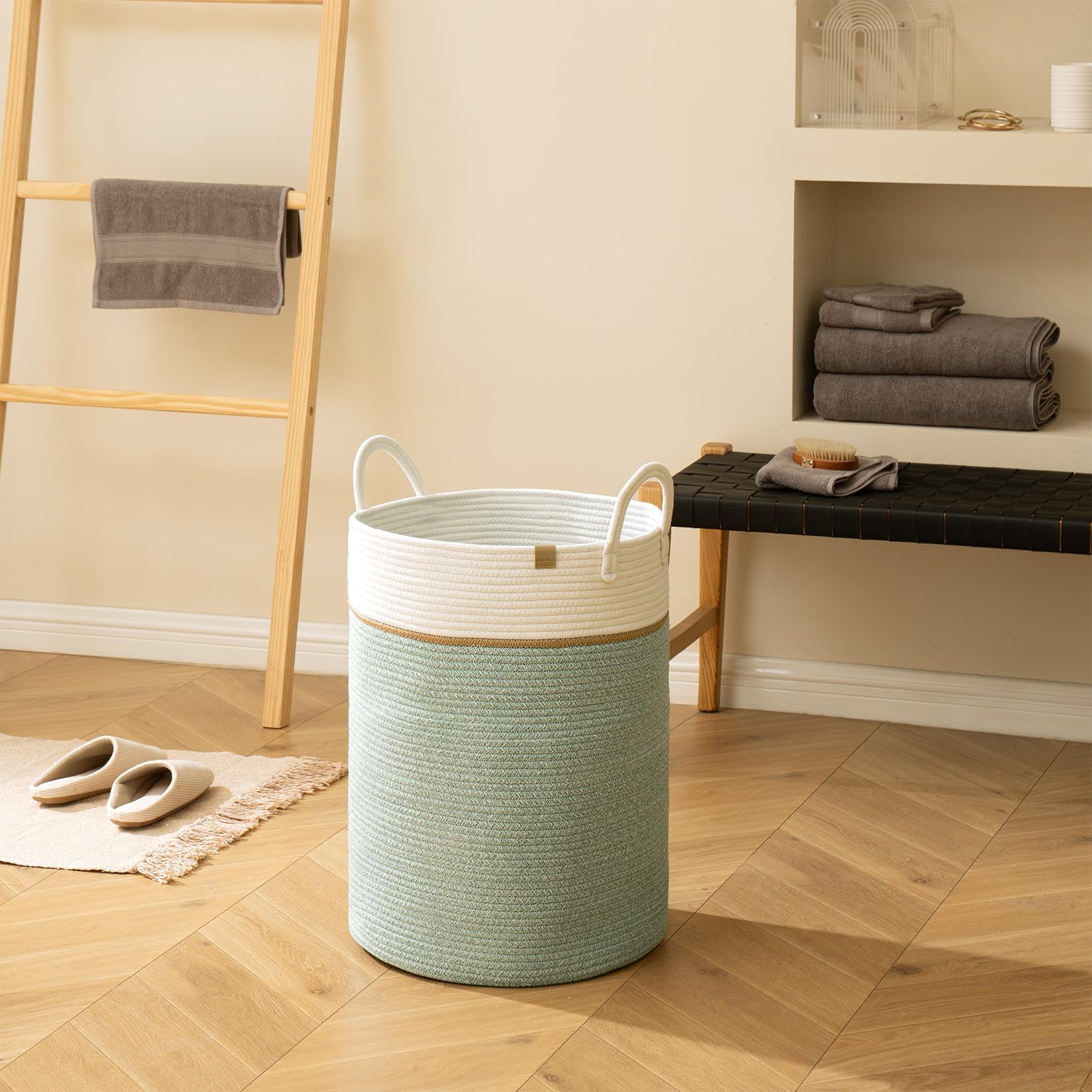 72L Extra Large Cotton Rope Laundry Basket