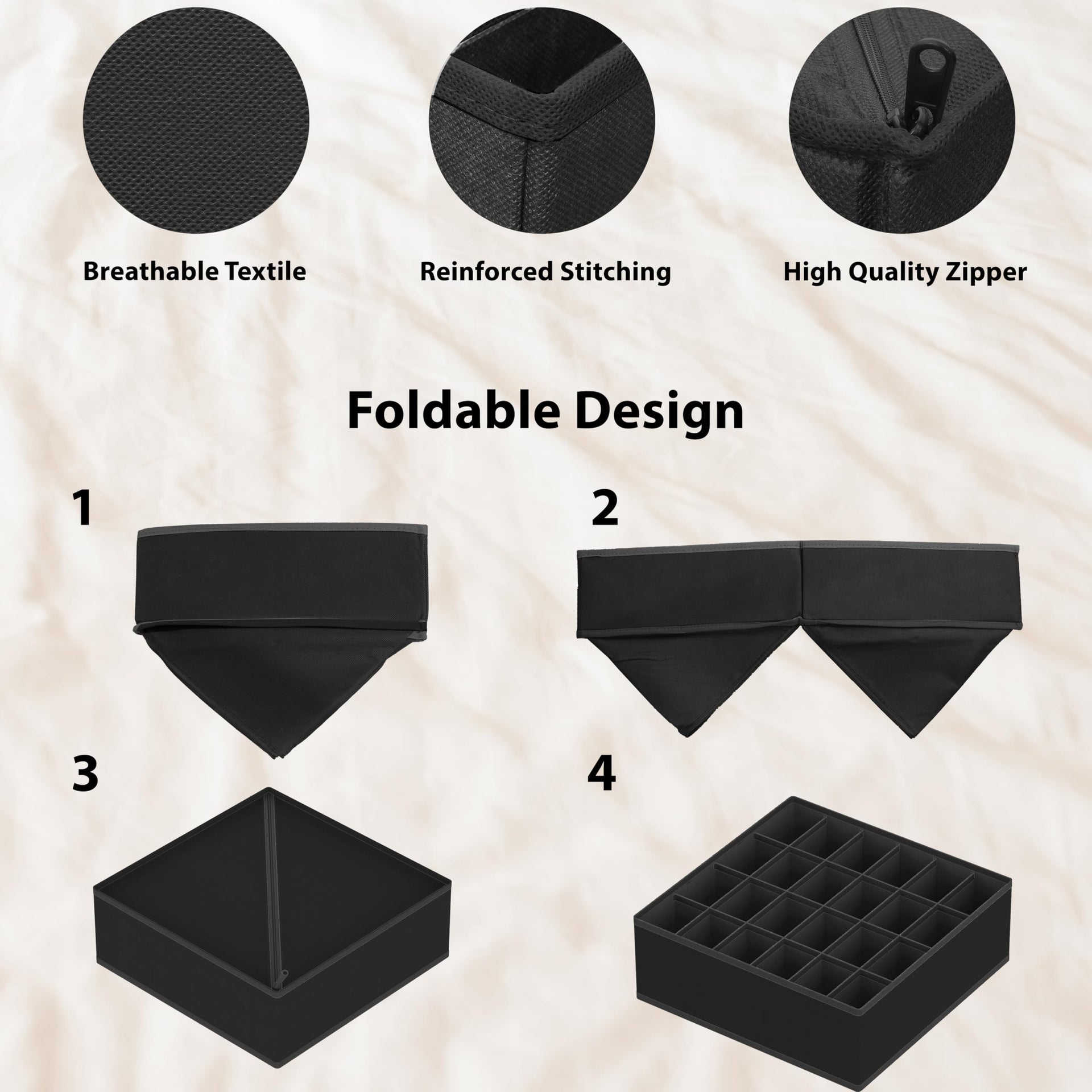 Closet Underwear Organizer Drawer Divider Assorted 7 pcs (7 Count)
