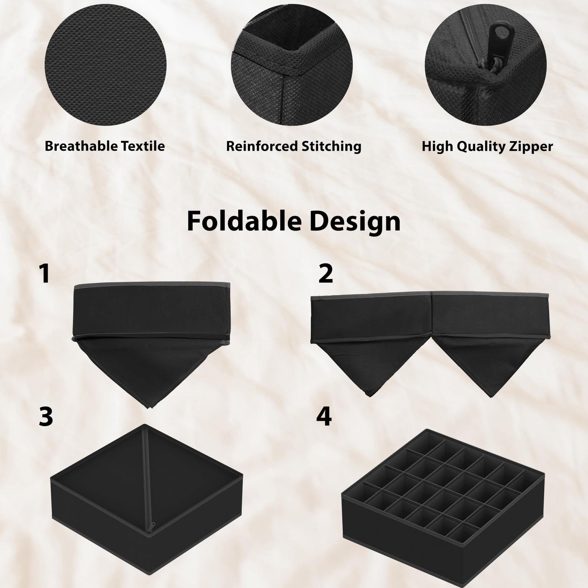 Closet Underwear Organizer Drawer Divider Assorted 7 pcs (7 Count)
