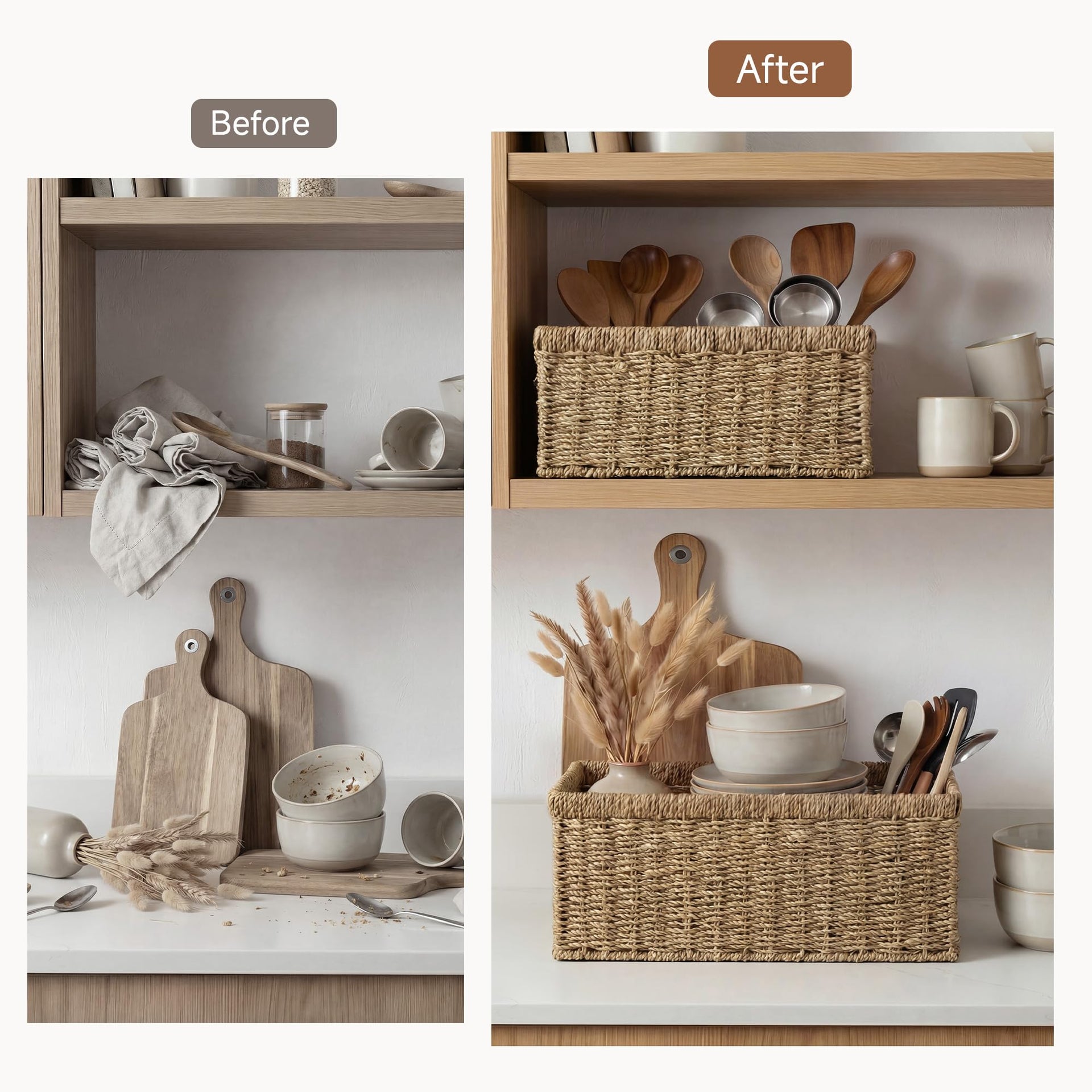 Wicker Storage Baskets (2 Count)