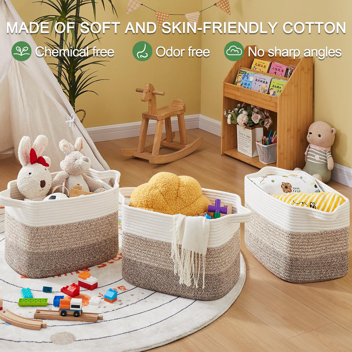 Storage Baskets for Organizing (3 Count)
