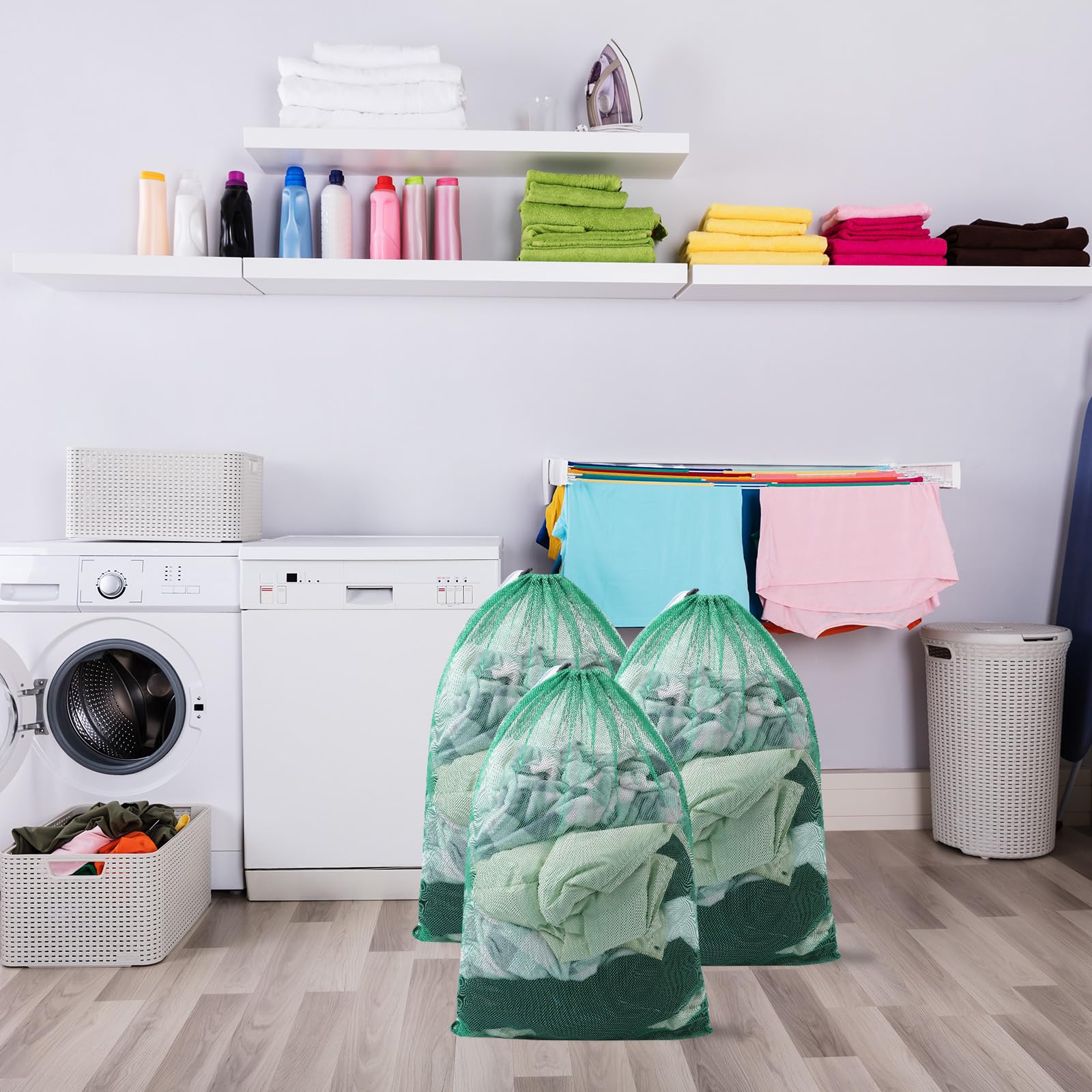 30 Pack Large Mesh Laundry Bags (30 Count)