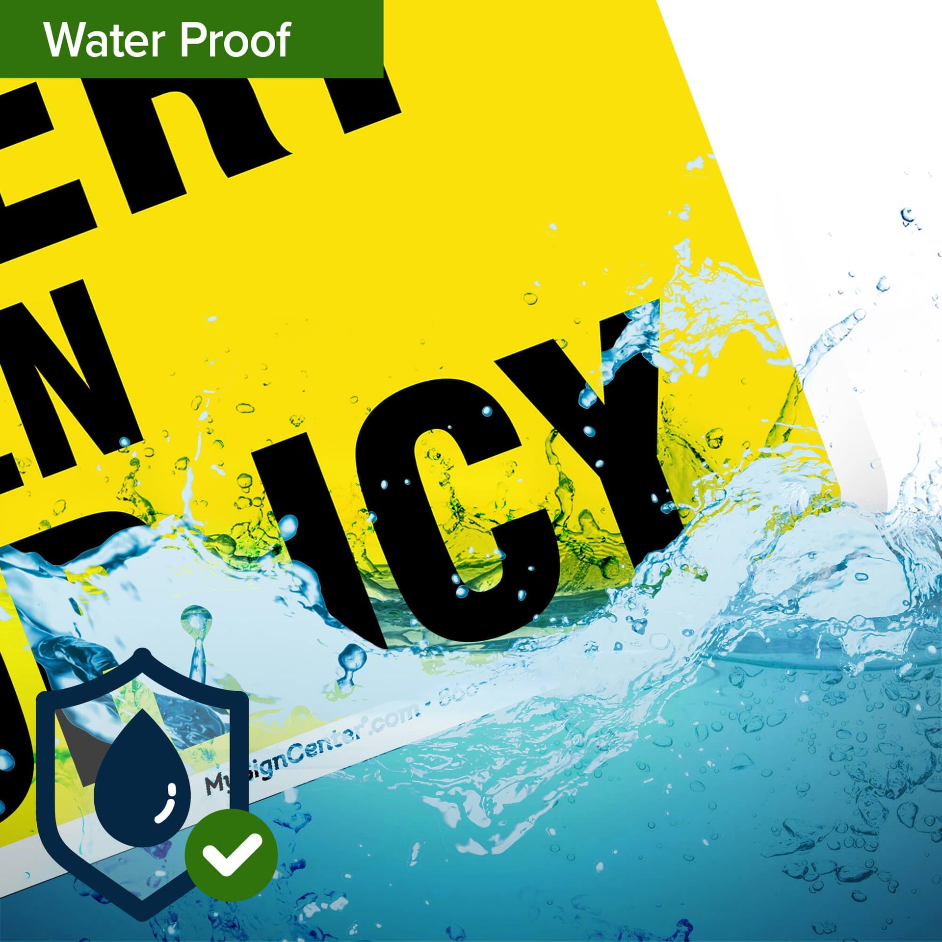 Caution Slippery When Wet Sign or ICY Sign