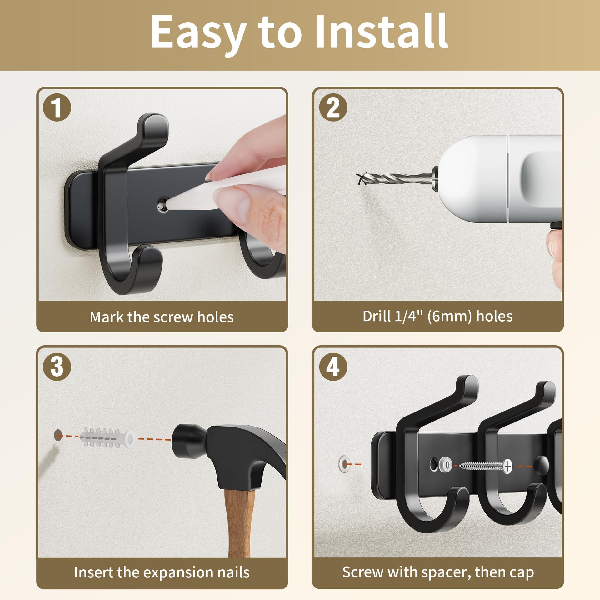 Coat Rack Wall Mounted Heavy