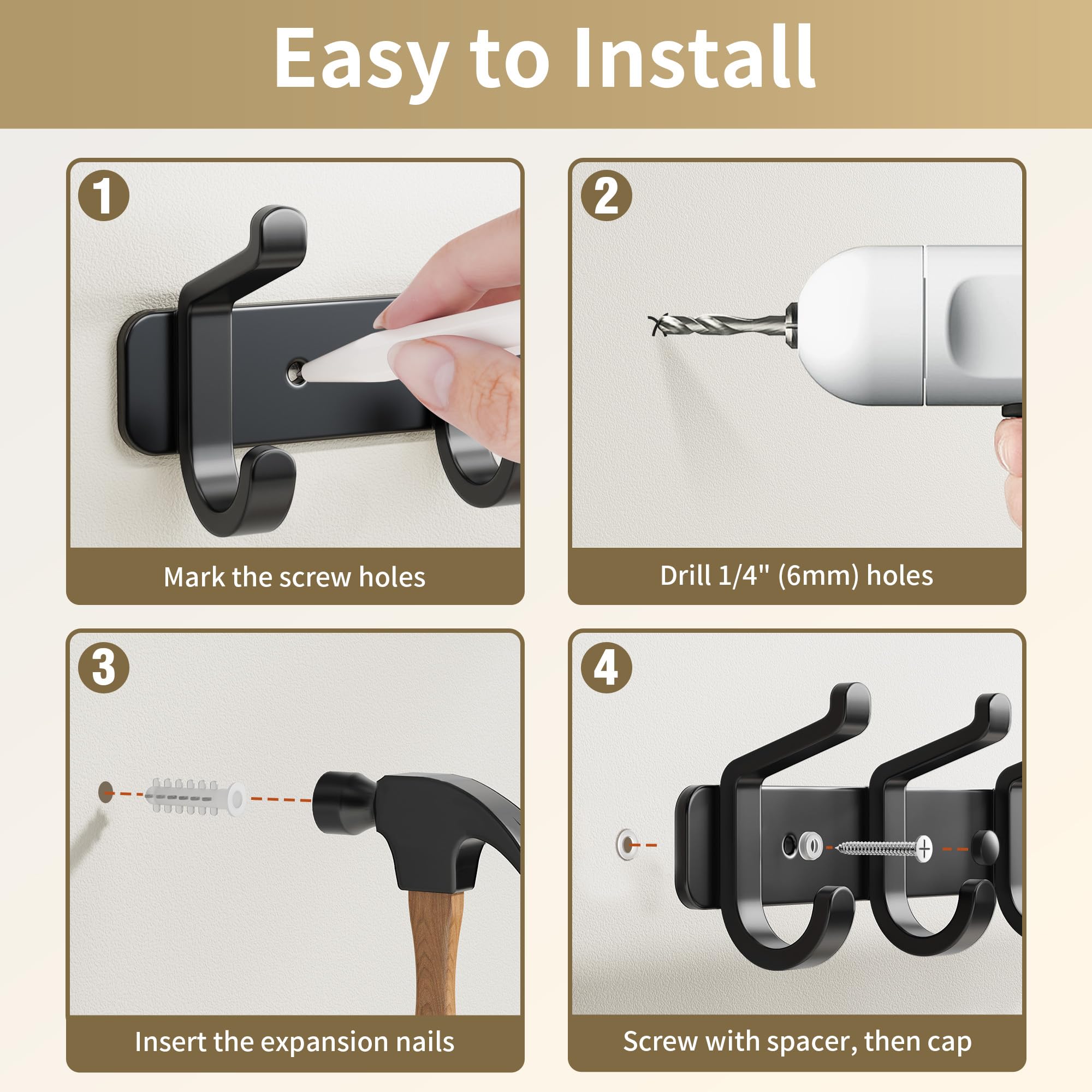Coat Rack Wall Mounted Heavy