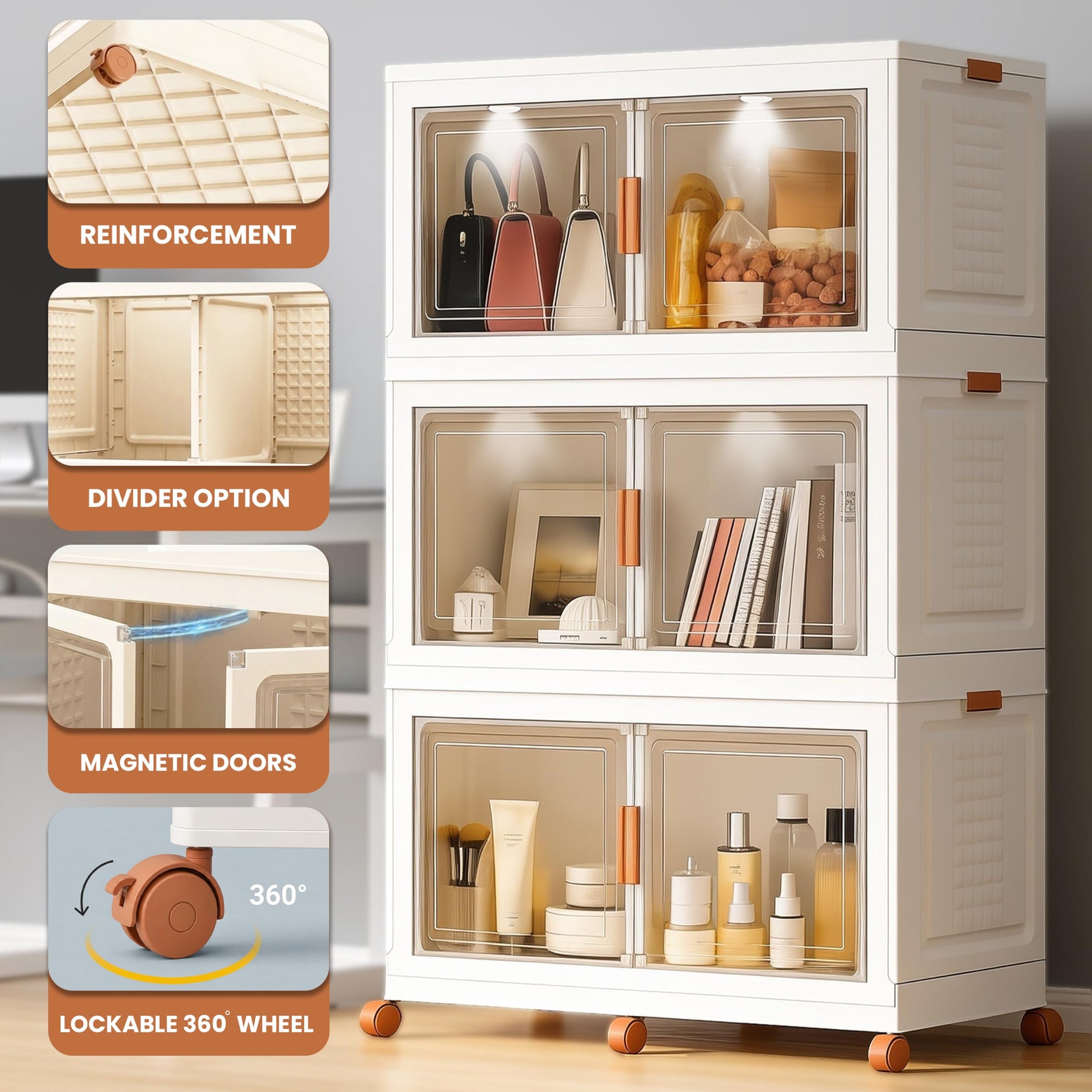 568QT 141GAL 3 Tier Stackable Storage Bins (3 Count)