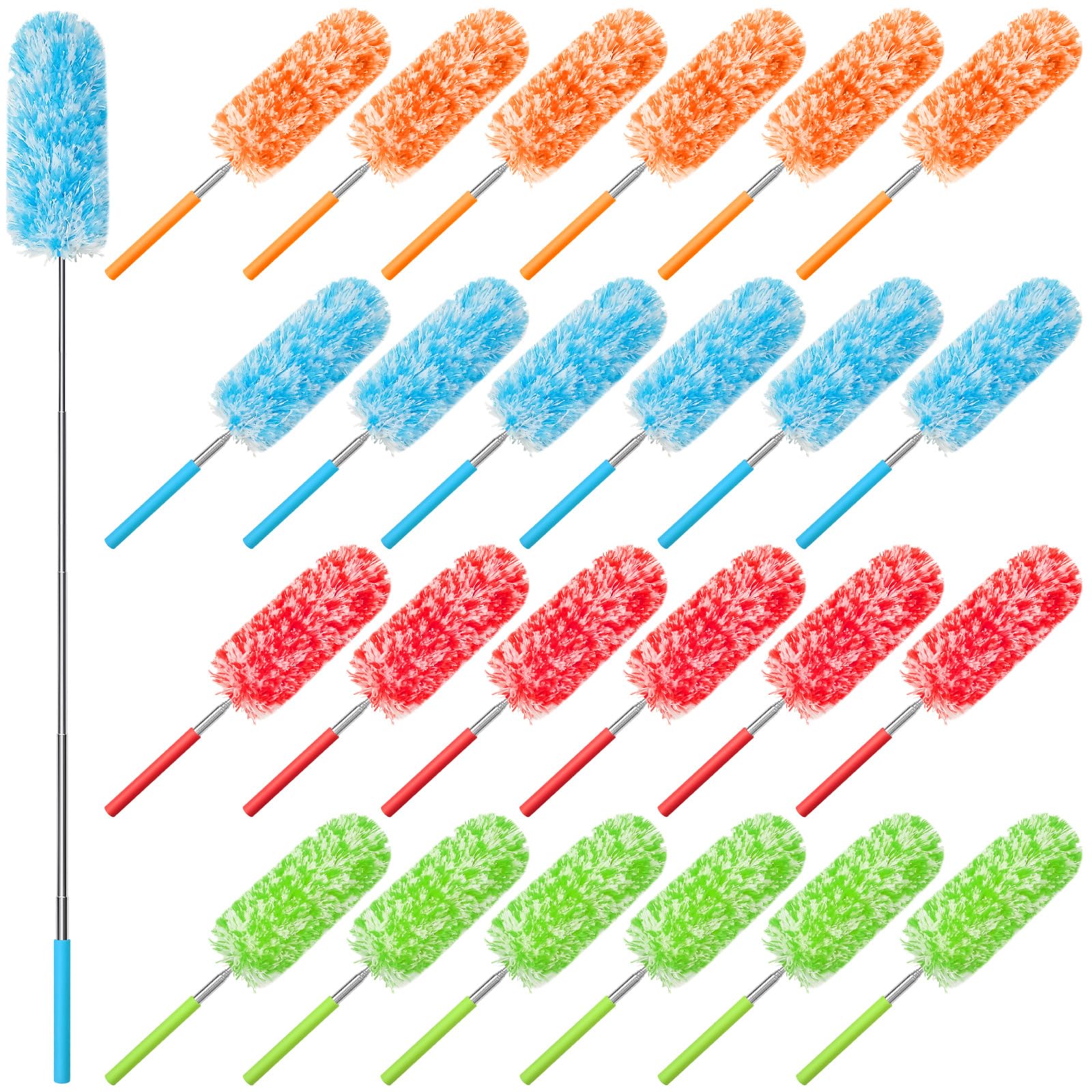 24 Pcs Microfiber Feather Duster for Cleaning