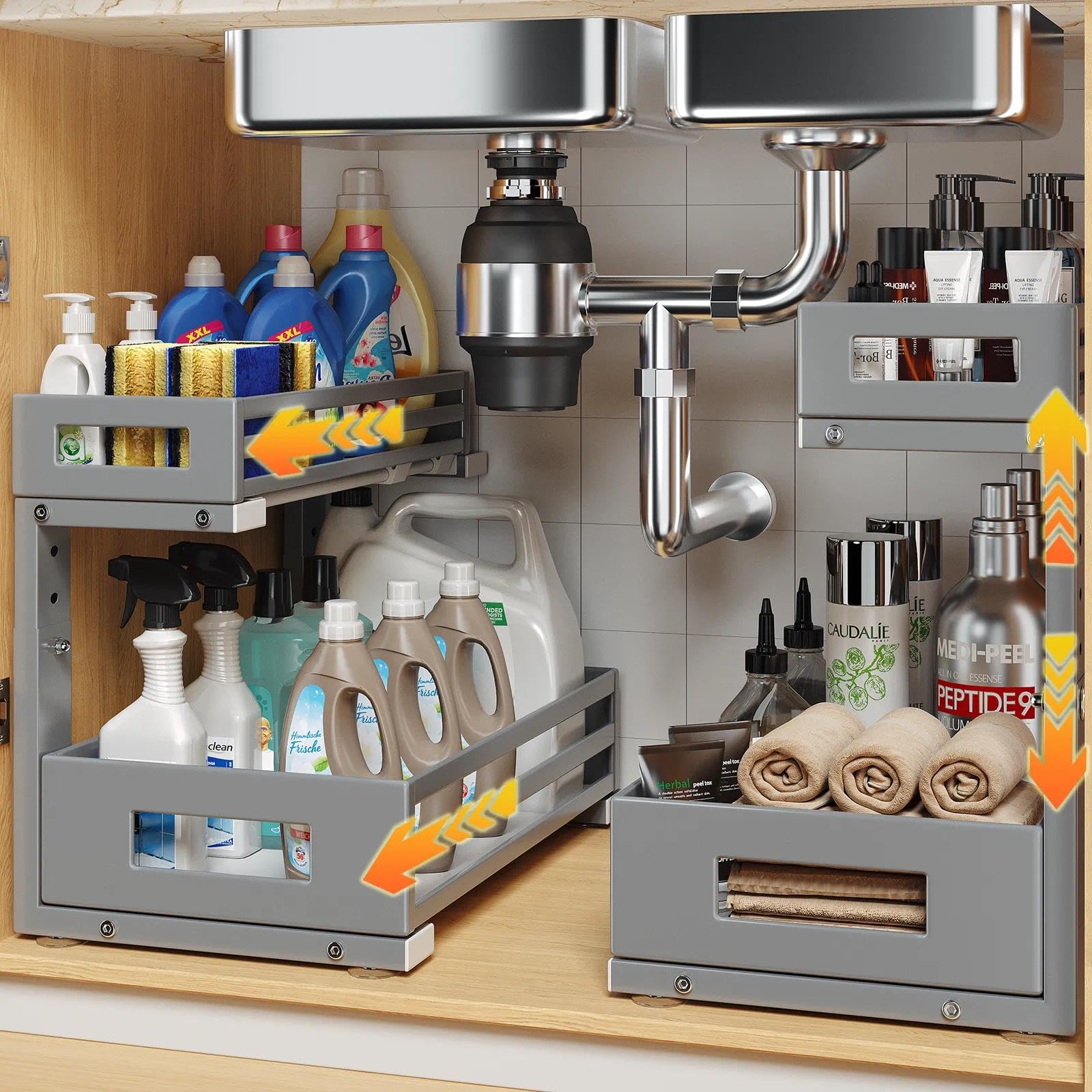 2 Pack Under Sink Organizers and Storage (2 Count)