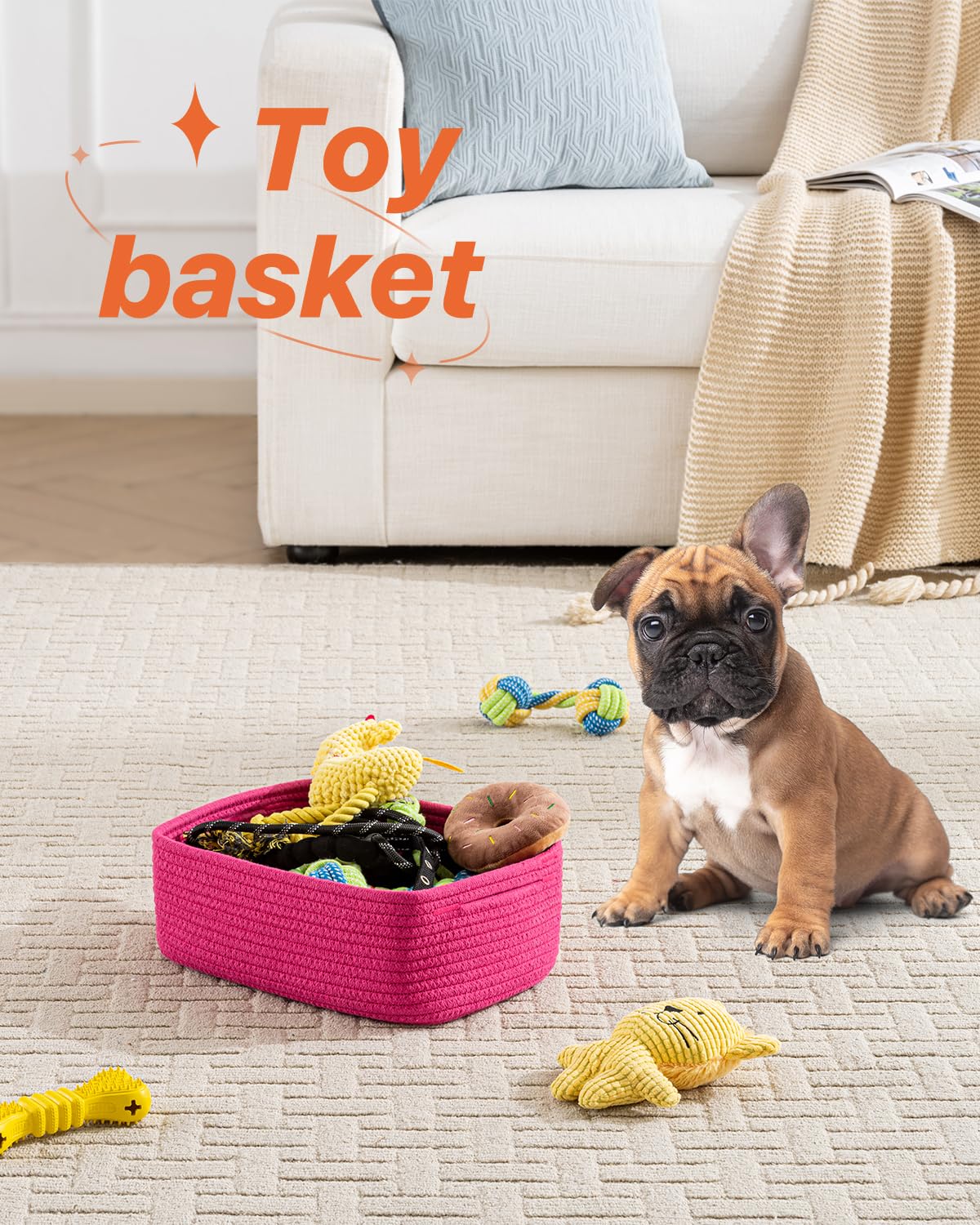 Small Woven Storage Basket for Organizing (3 Count)