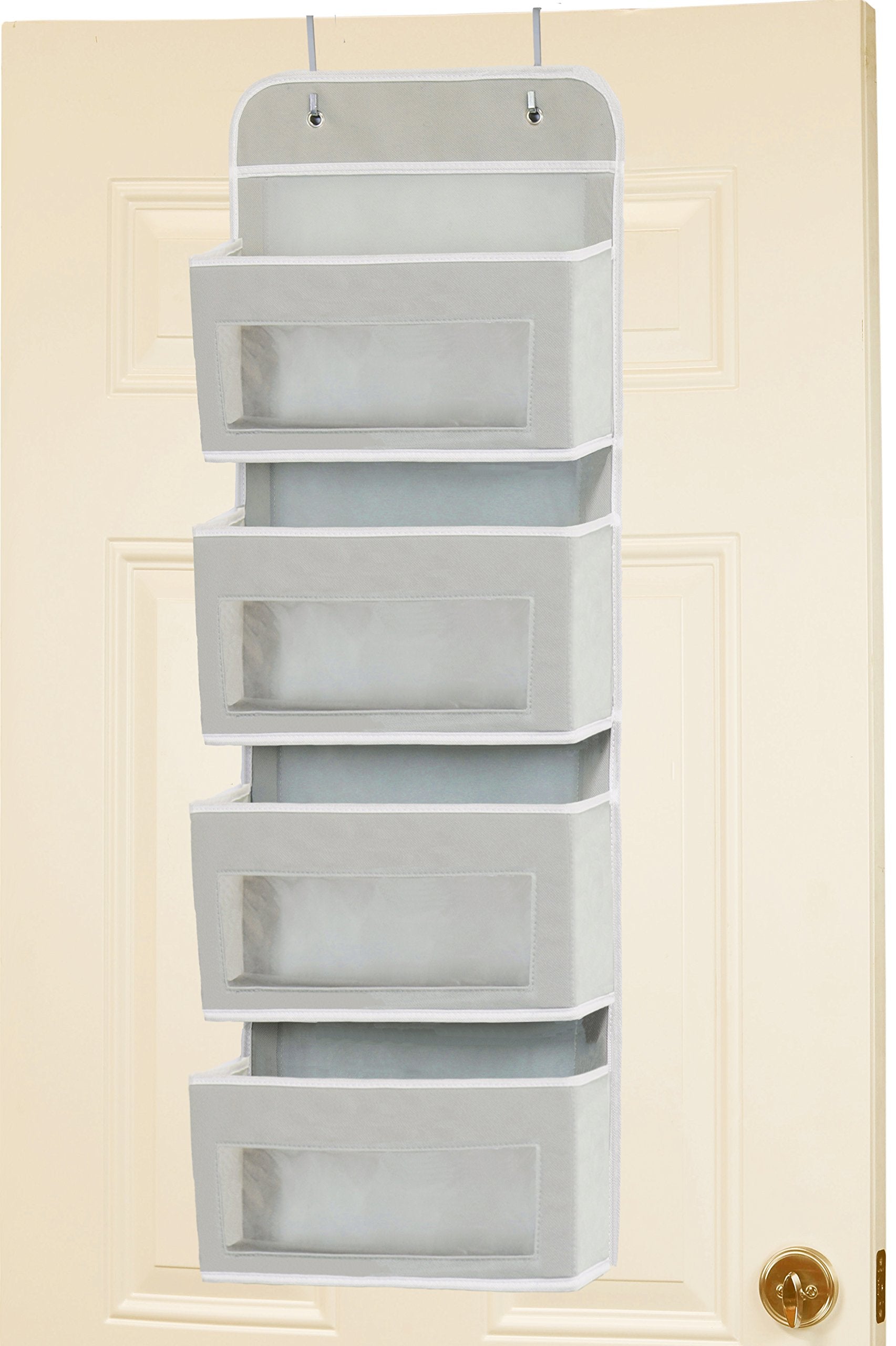 4 Clear Window Pocket Over Door Hanging Organizer