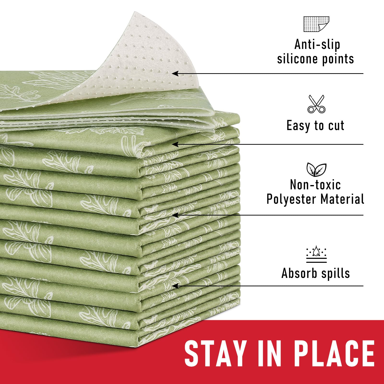 Large Refrigerator Liners for Shelves (36 Sq Ft)