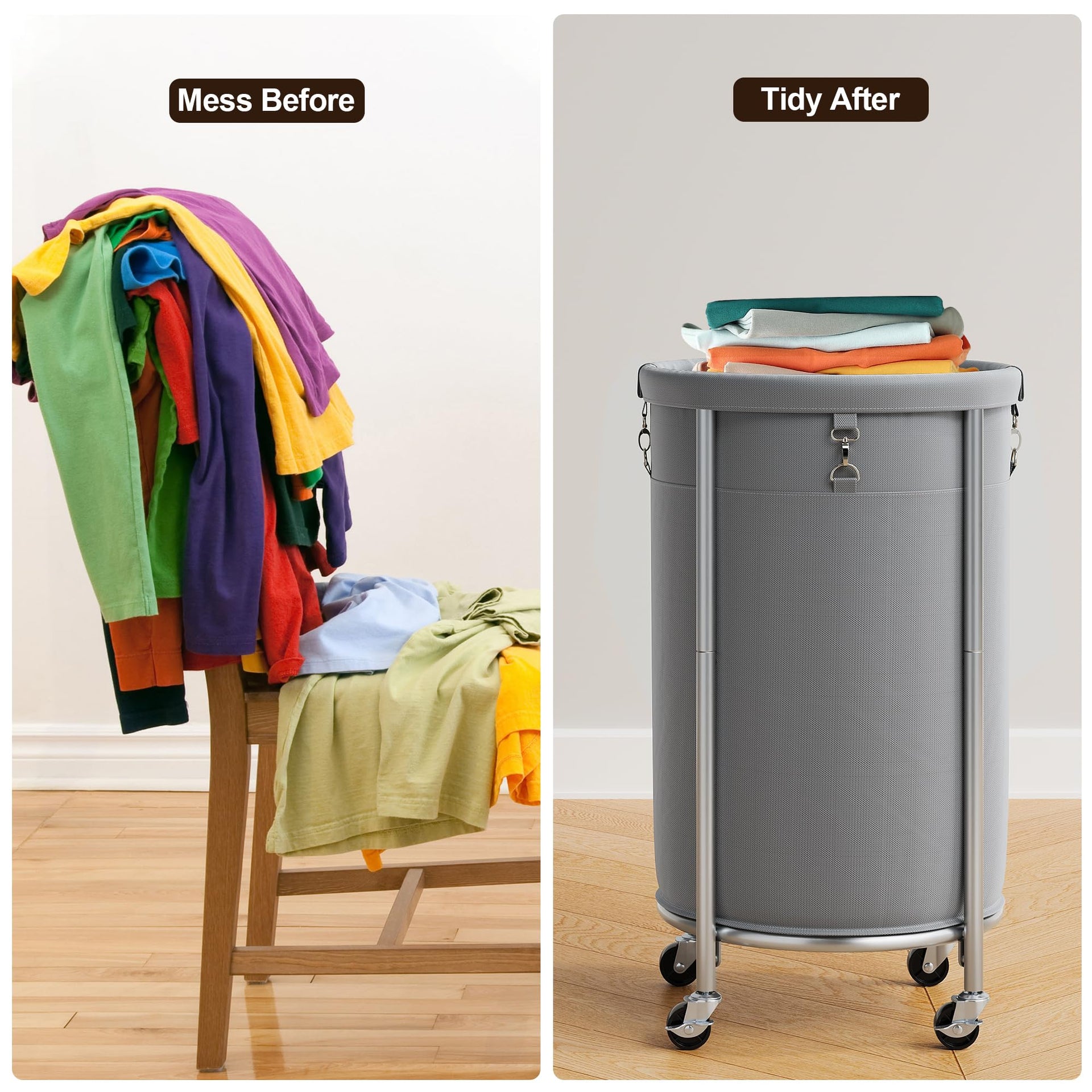 Laundry Basket with Wheels
