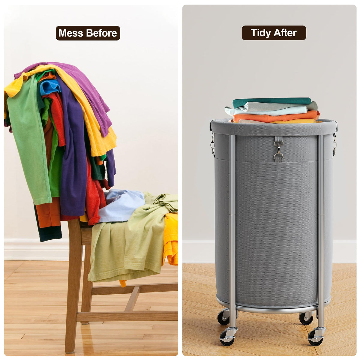 Laundry Basket with Wheels
