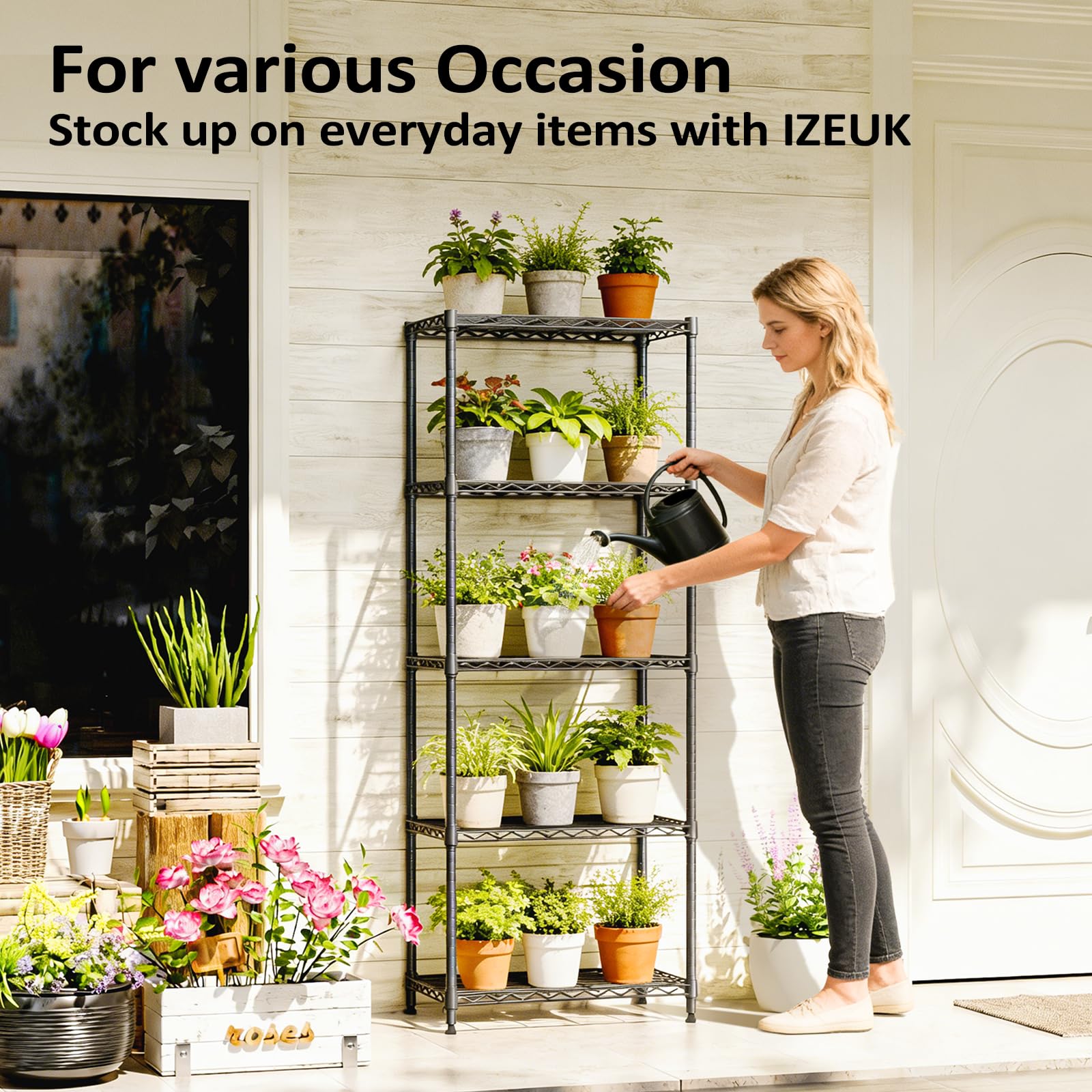 5 Tier Wire Shelving Unit