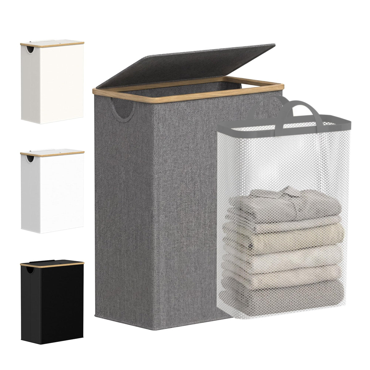 Slim Laundry Basket with Lid