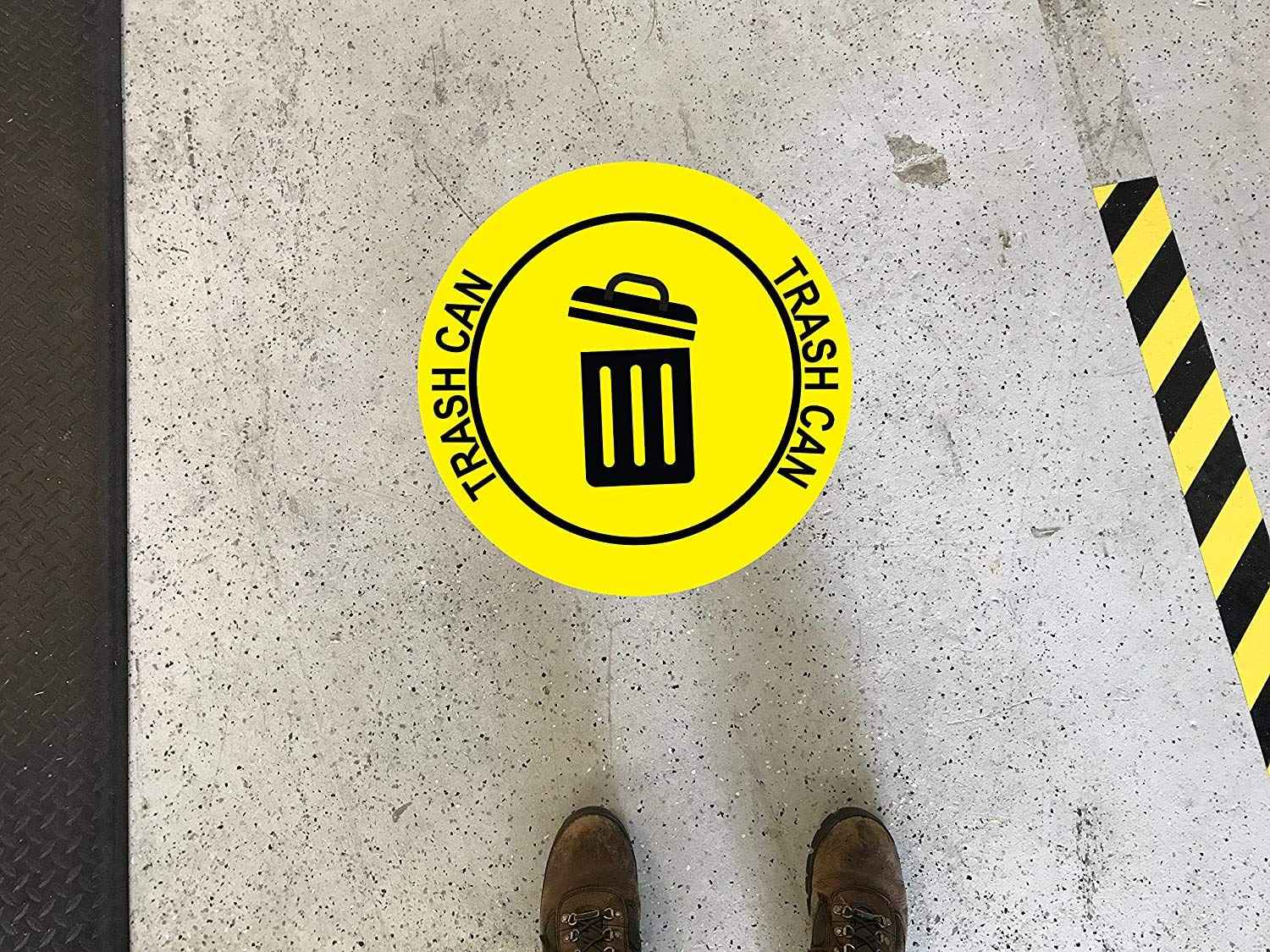 Trash Can" Durable Laminated Vinyl Floor Sign