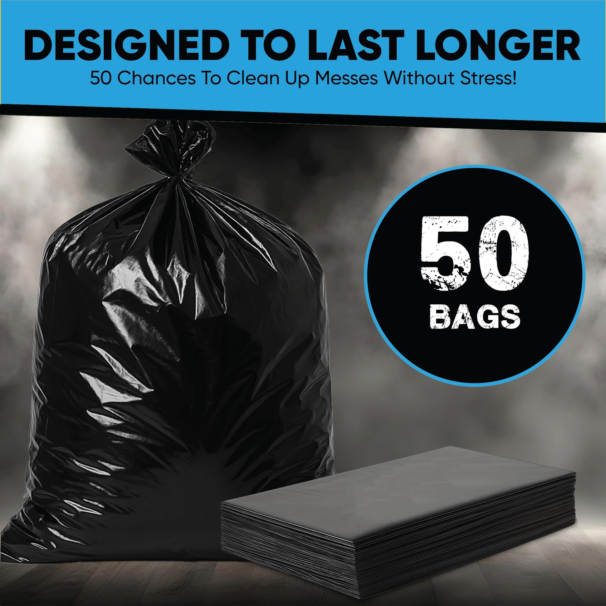 Contractor Garbage Bags 55 Gallon Heavy Duty (50 Count)