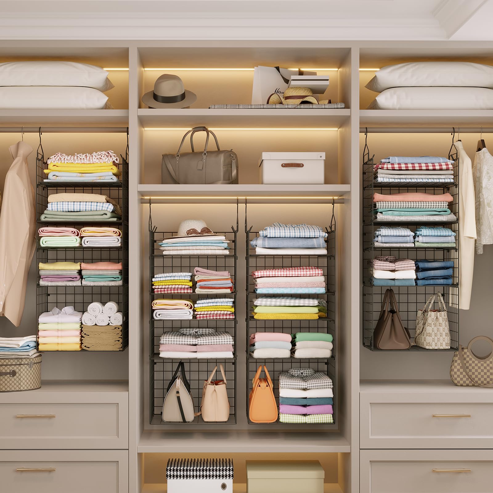 Closet Hanging Organizer Shelves (5 Count)