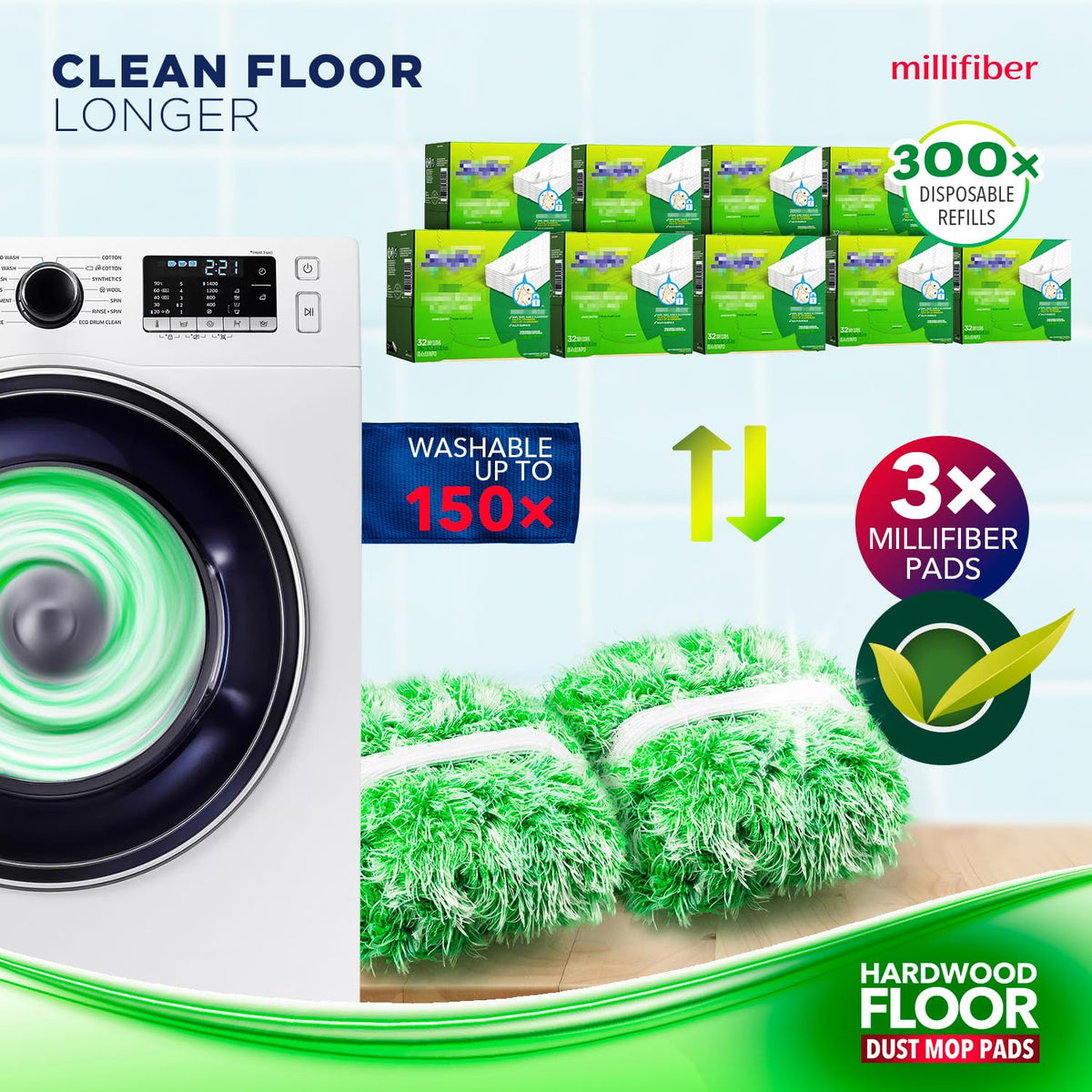 Floor Duster Refills 15x8 Inches (3 Count)