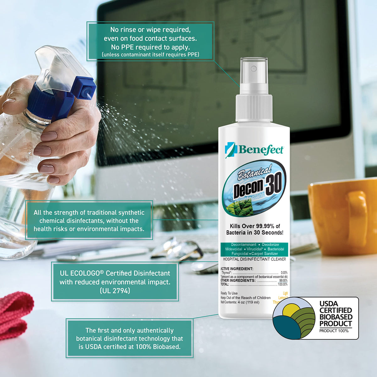 Botanical Decon 30 Disinfectant Cleaner (4 Fl Oz)