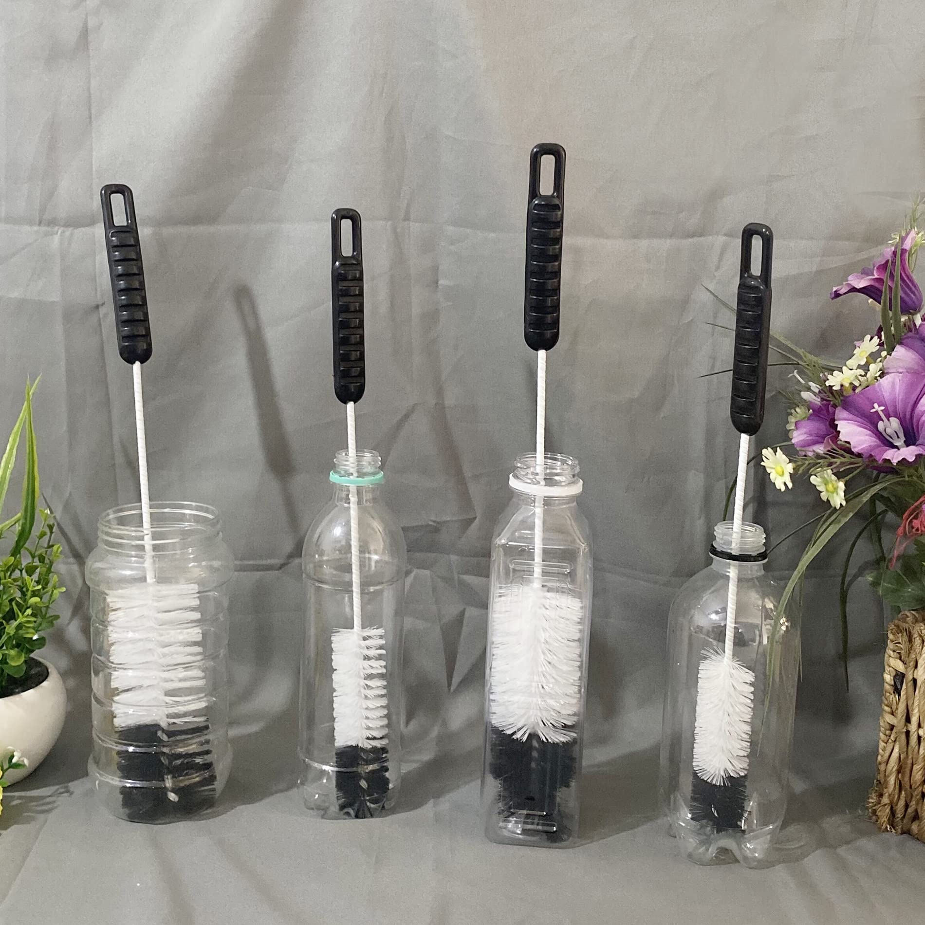 Bottle Brushes Thin Long Handle X 4 (4 Count) - ModHome Supplies
