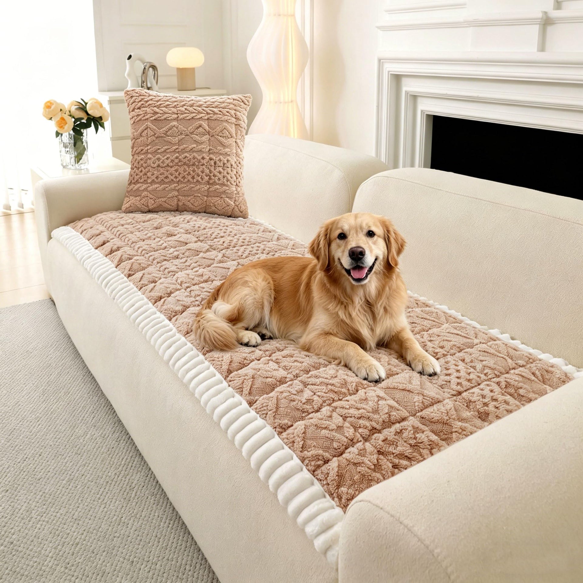 All Seasons Sofa Covers for 3 Cushion Couch Washable (3 Ounce)