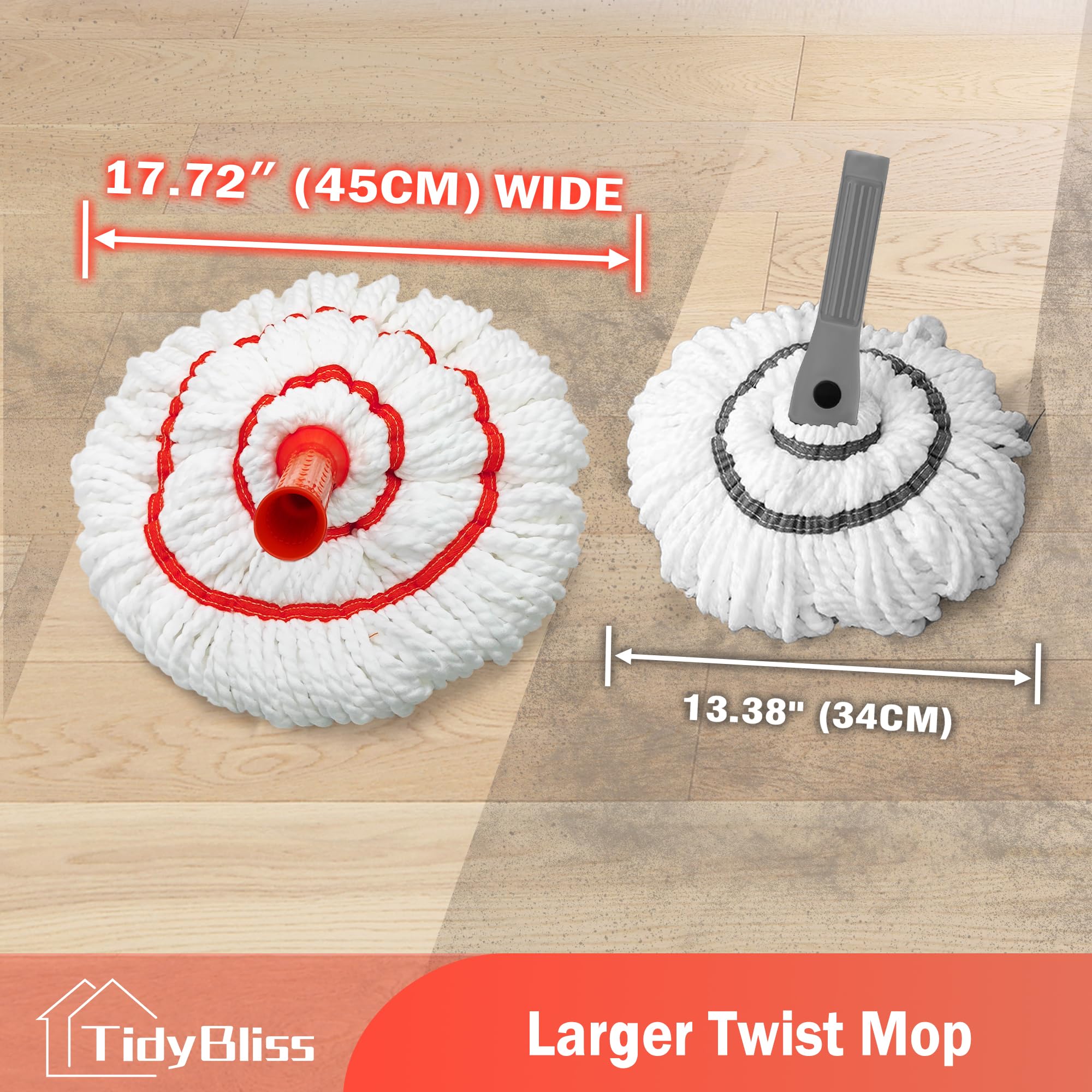 Self Wringing Twist Mop Head Replacement for Floor Cleaning