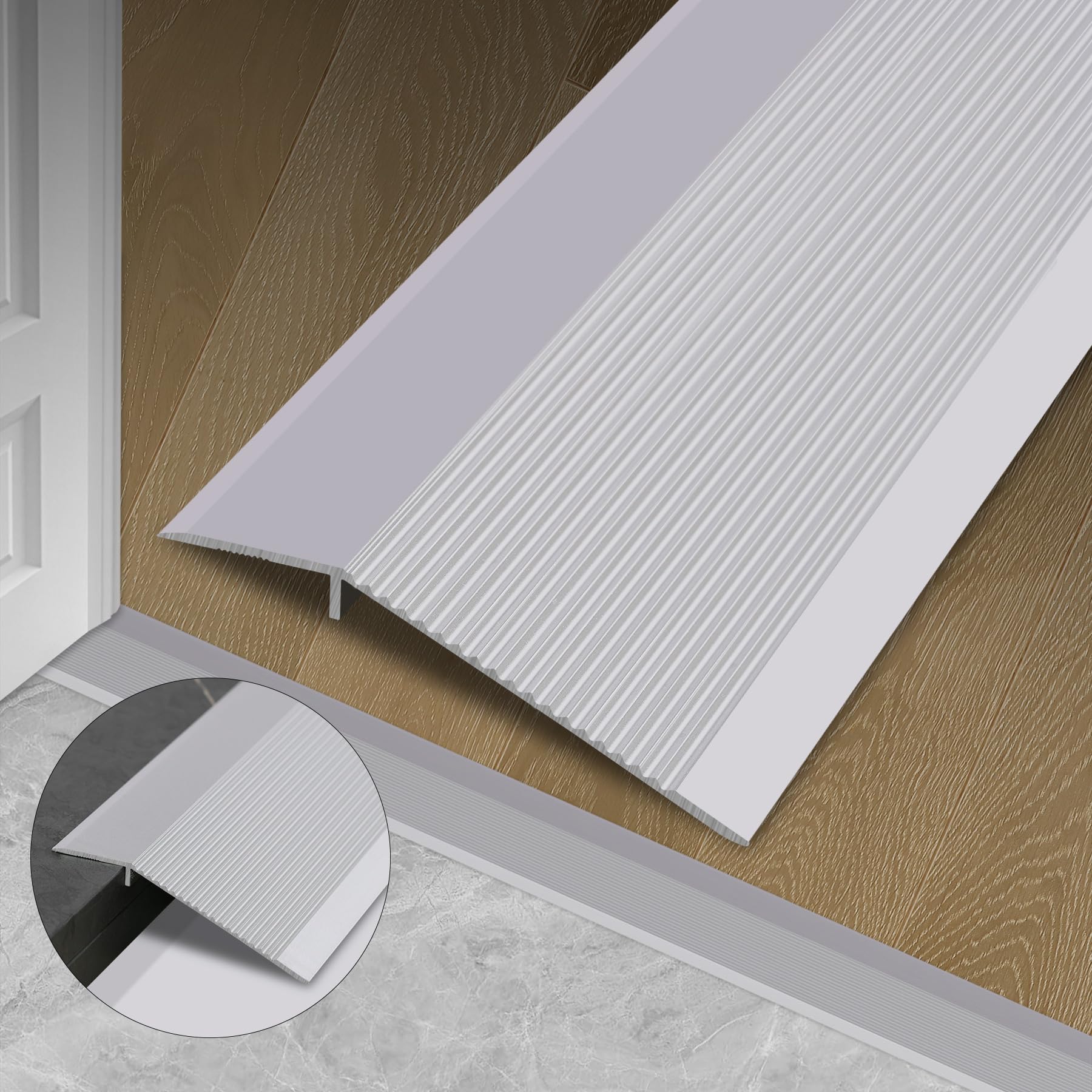 Aluminum Floor Transition Threshold Strip (2 Count)