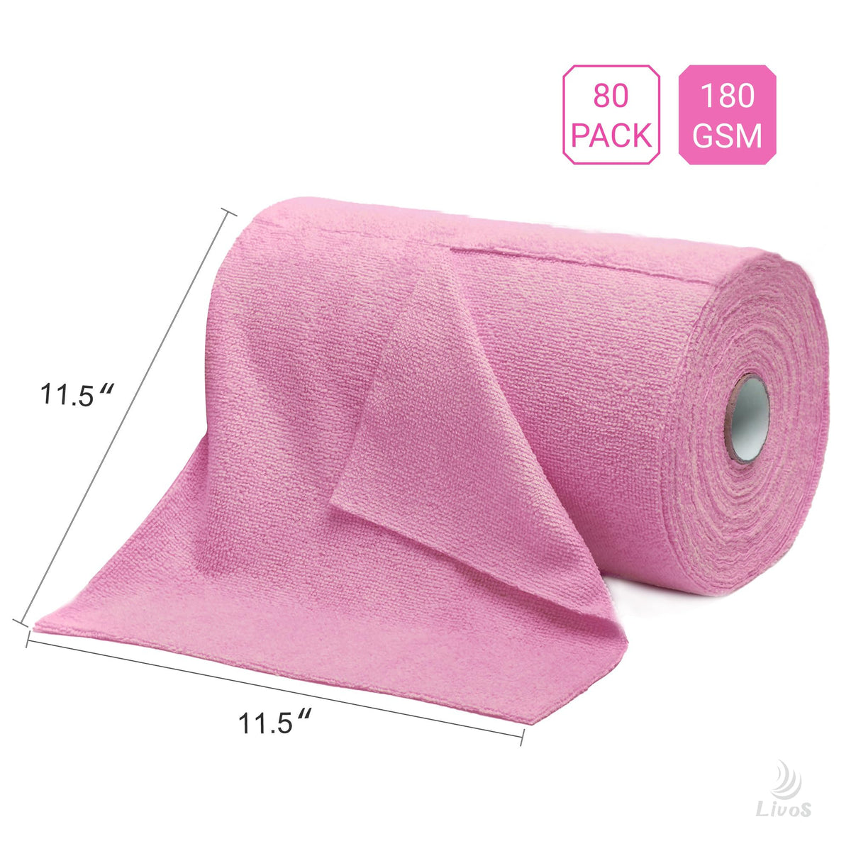 Microfiber Cleaning Cloth Roll (80 Count)