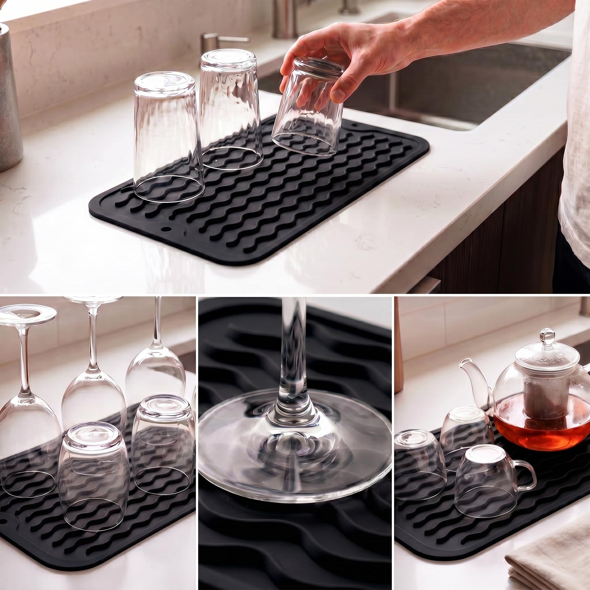 Silicone Dish Drying Mat for Multiple Usage