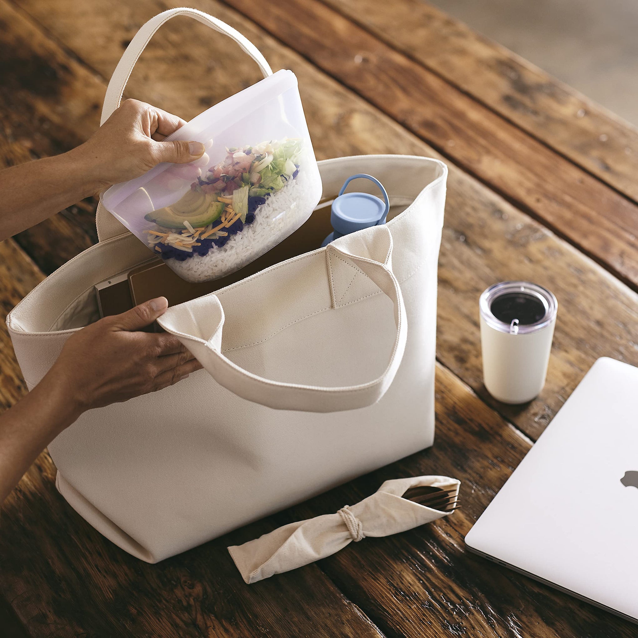 Premium Reusable Silicone Food Storage Bowl